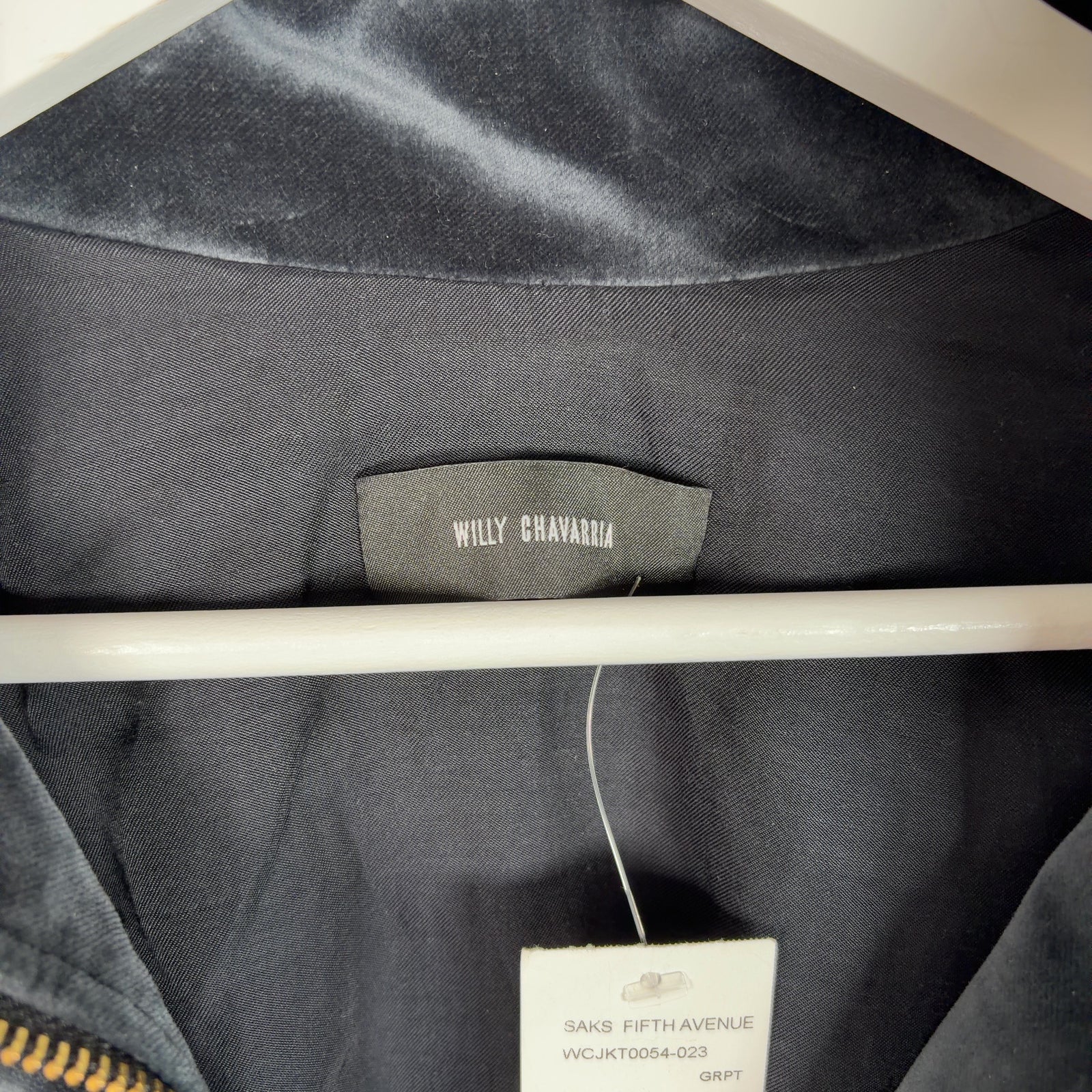 Willy Chavarria FW25 'Tarantula' Ruff Rider Velvet Jacket