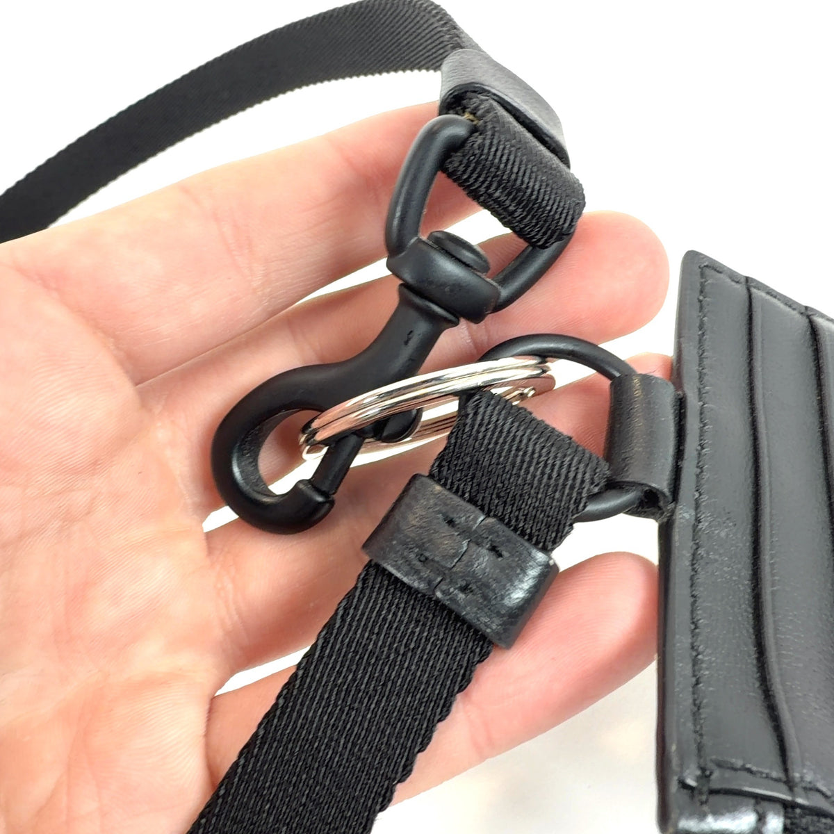 Alexander McQueen Leather Card Holder Lanyard Bag