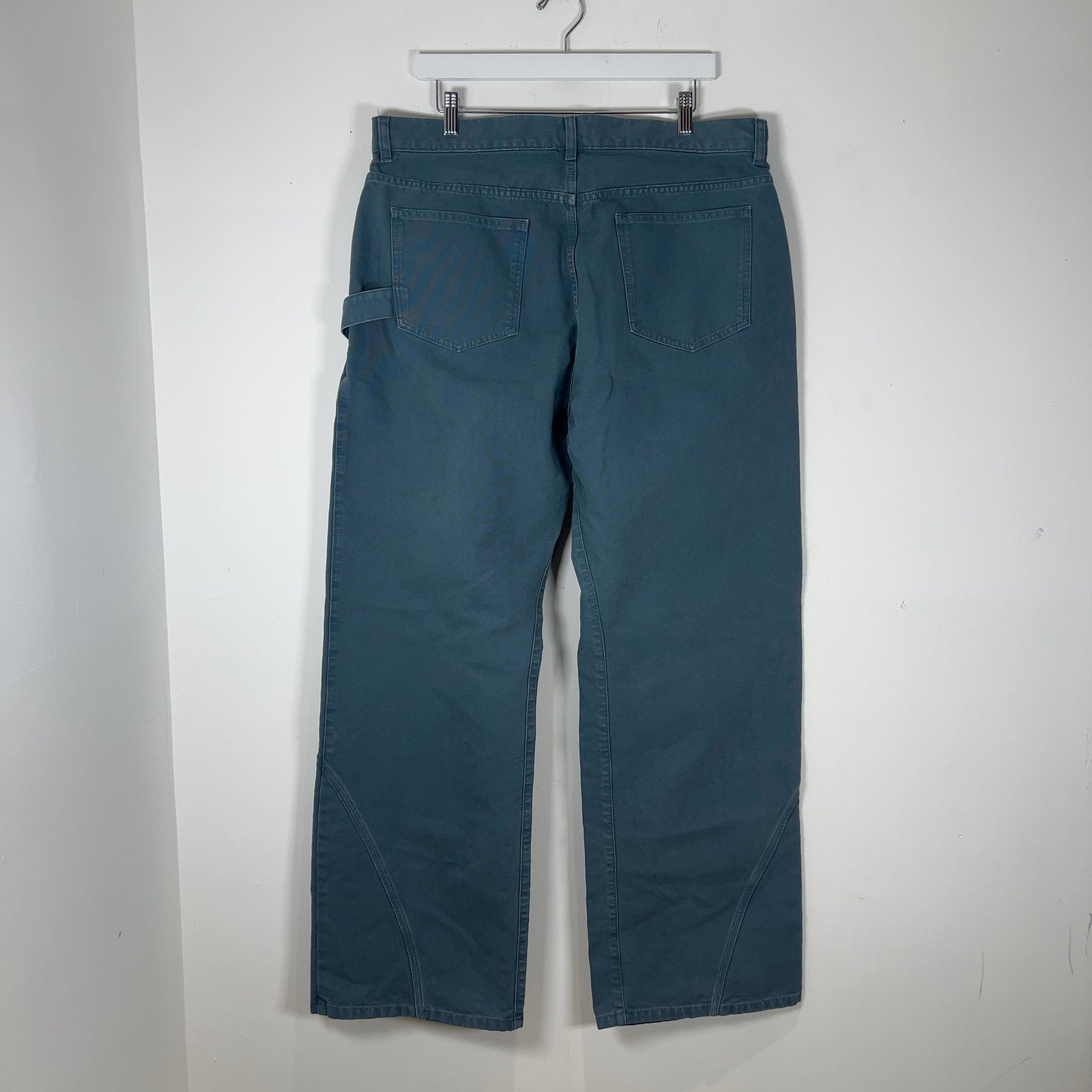 JW Anderson Blue 'Twisted' Workwear Canvas Pants