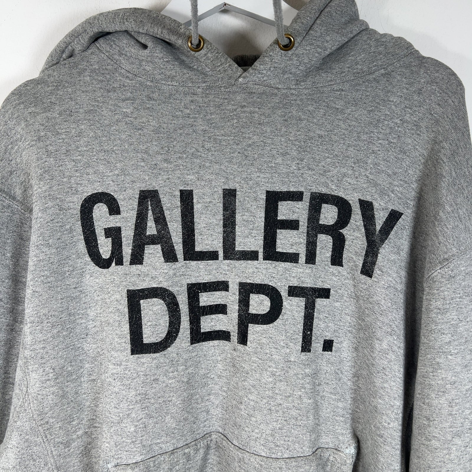 Gallery Dept Spell Out Logo Grey Hoodie