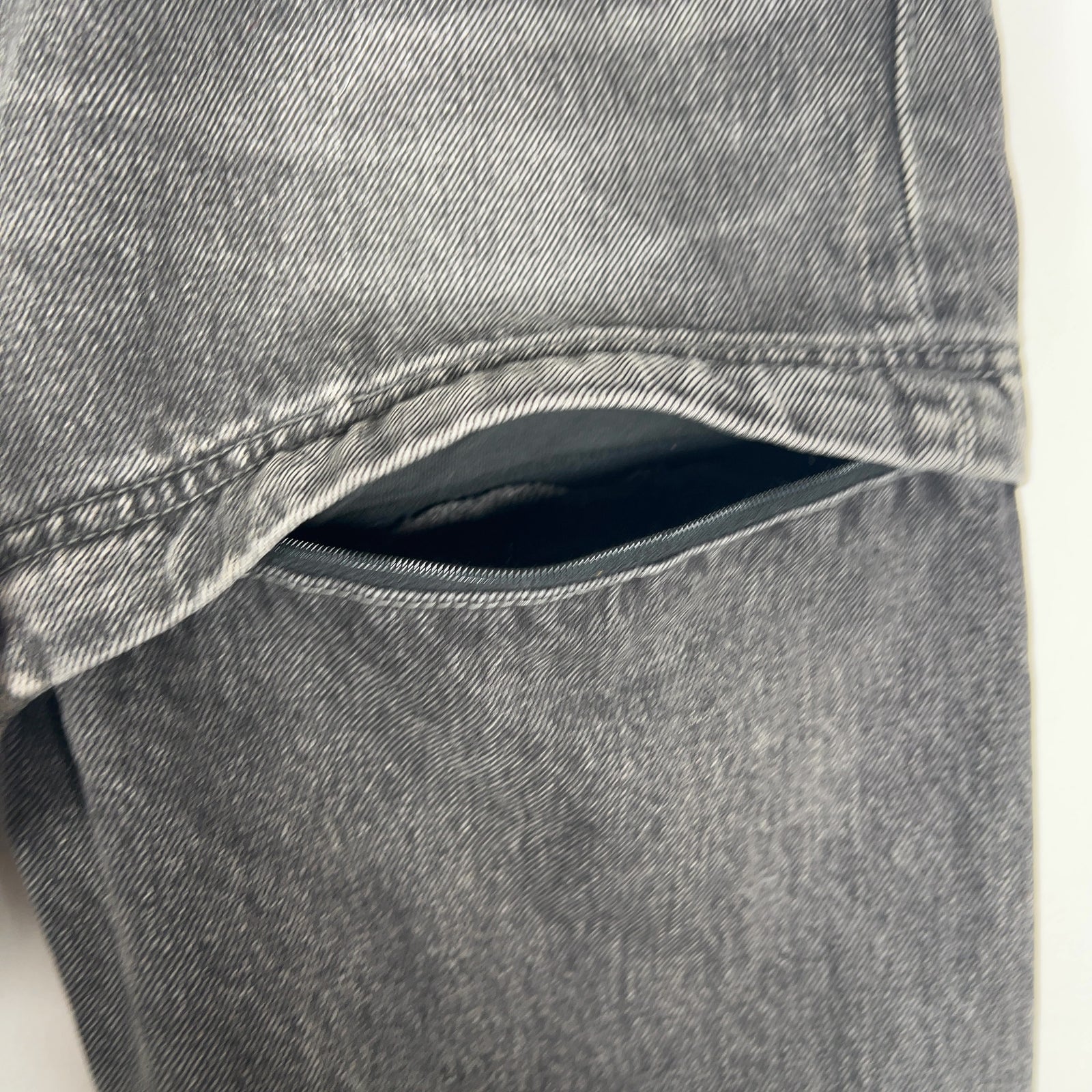 Balenciaga Convertible Grey Wash Denim Jeans Size 30