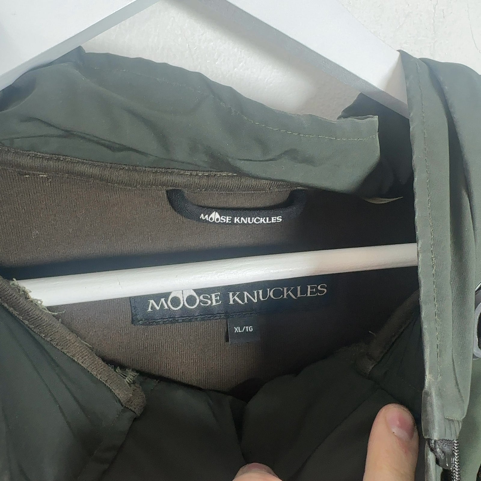 Moose Knuckle Army Green Fur Technical Jacket Size XL