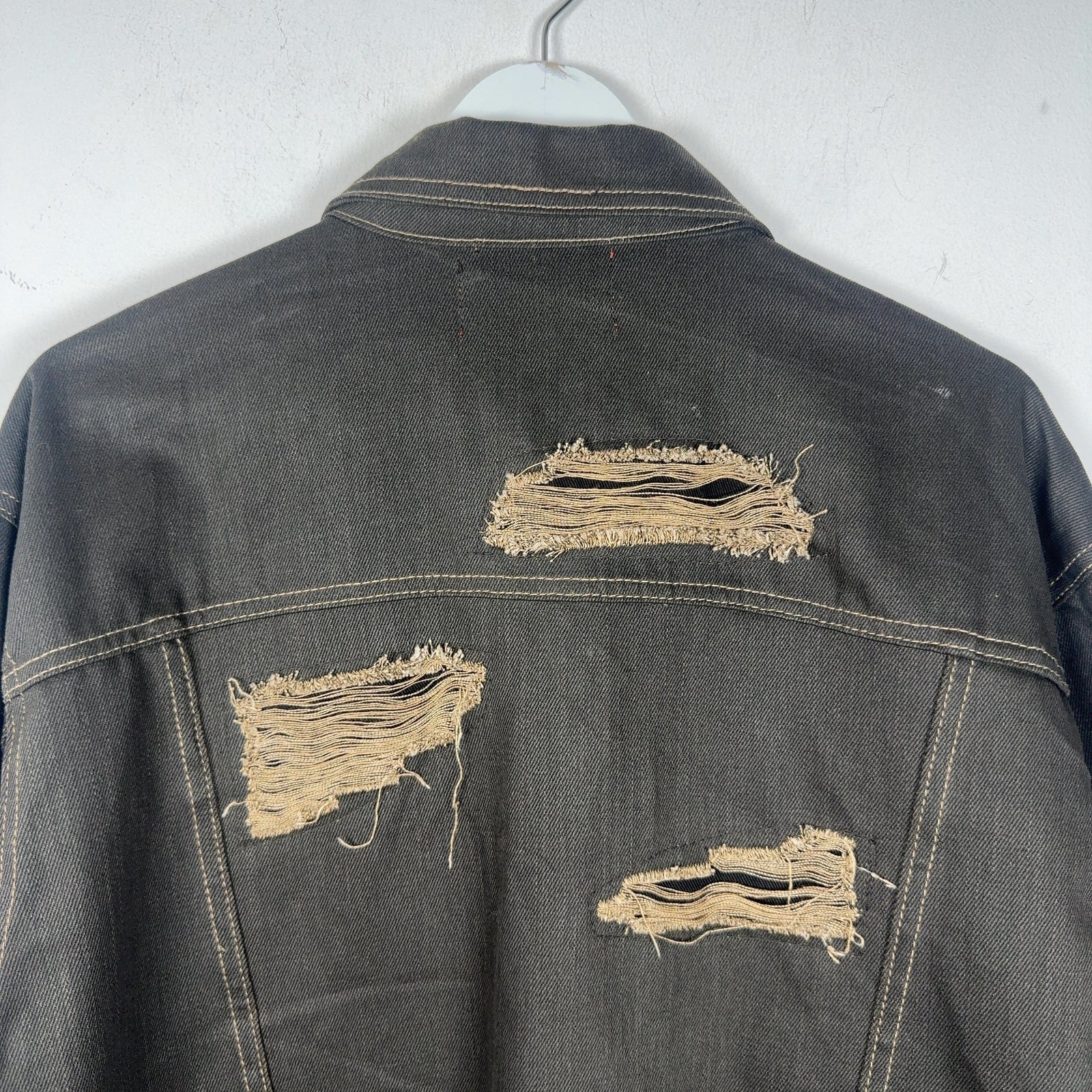 Who Decides War x Barriers Monument Embroidered Denim Jacket