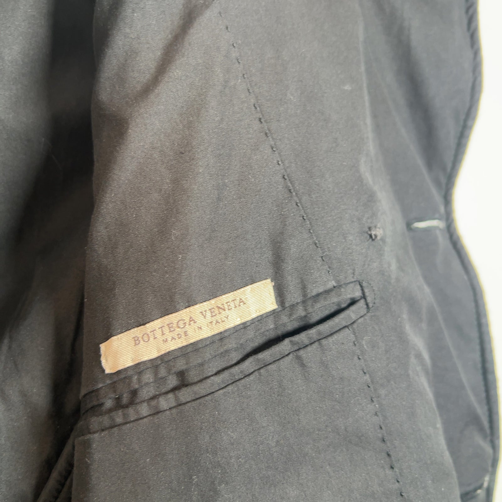 Bottega Veneta Black Wool Double Breasted Pea Coat Size M