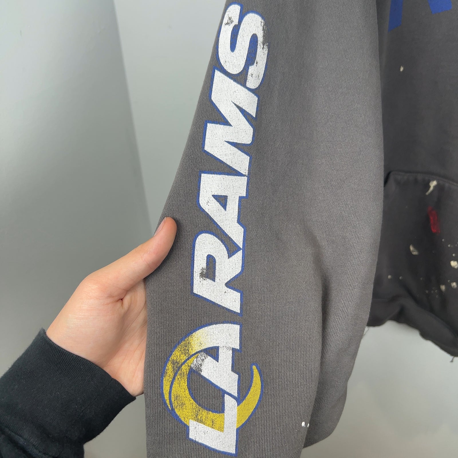 Gallery Dept LA Rams Graphic Distressed Hoodie