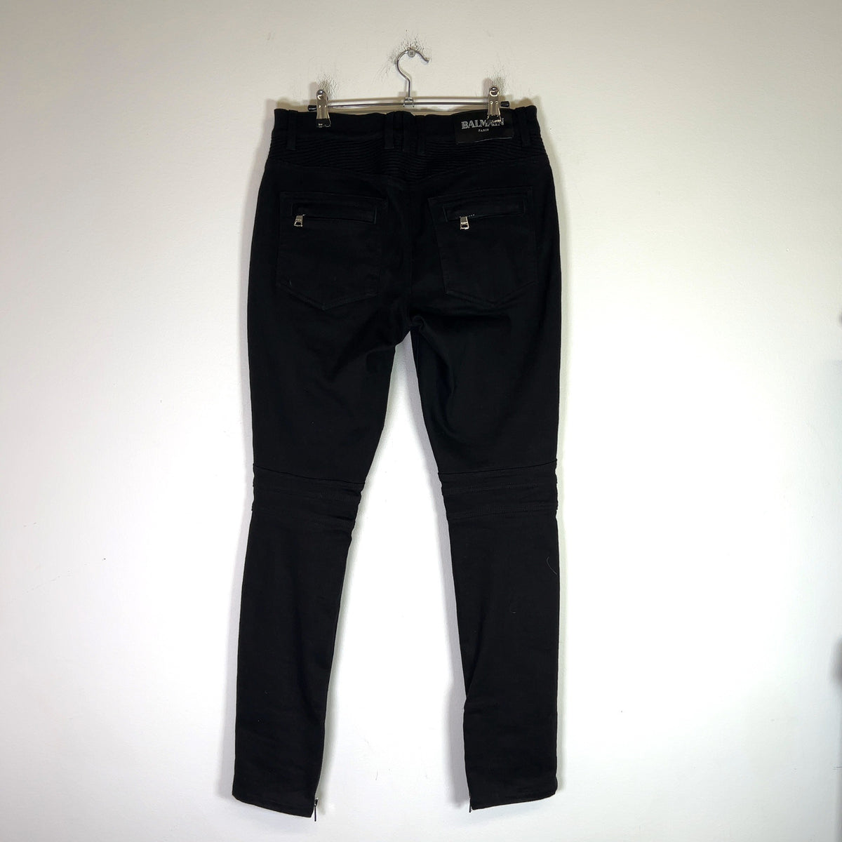 Balmain Black Slim Biker Jeans