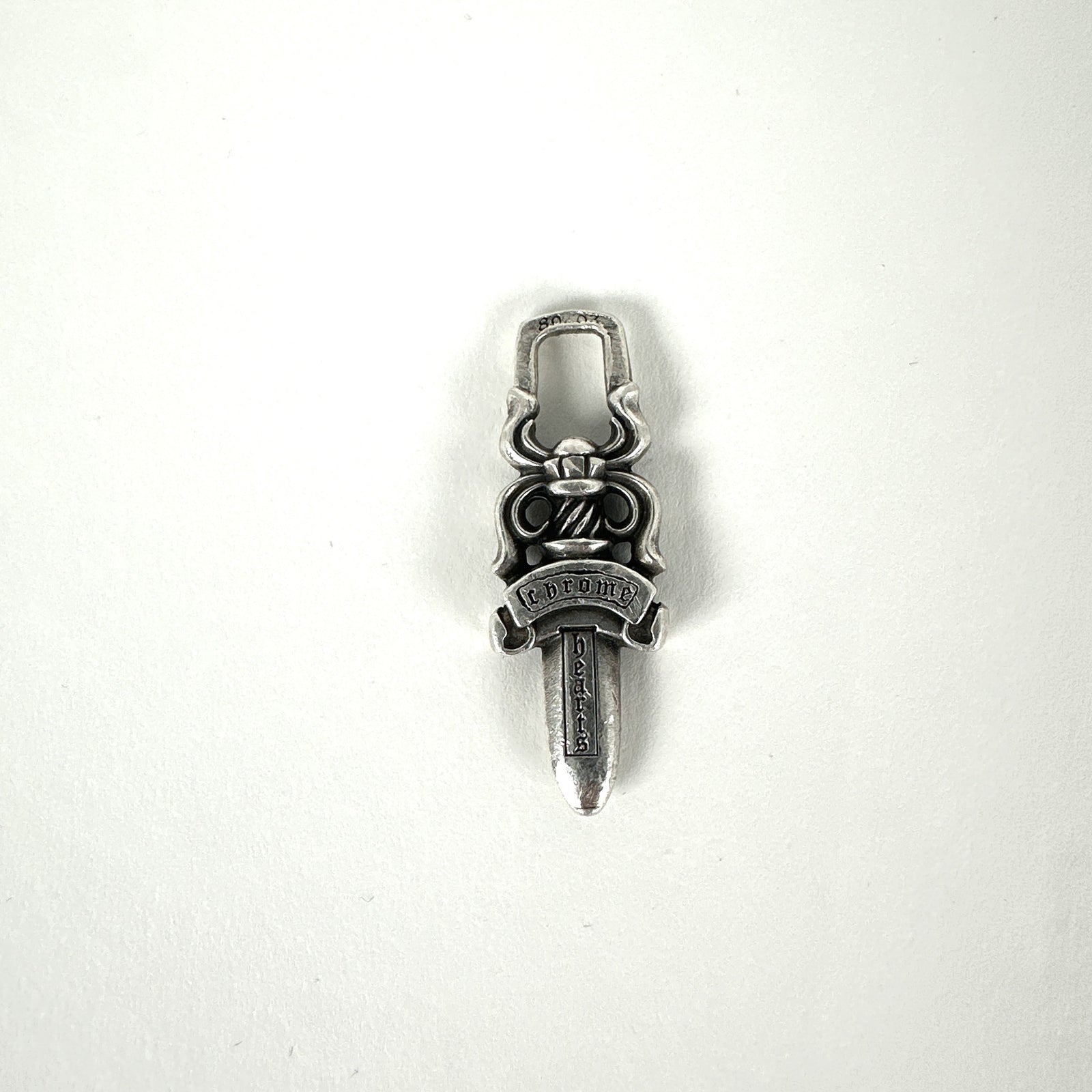 Chrome Hearts .925 Silver Dagger Zipper Pendent