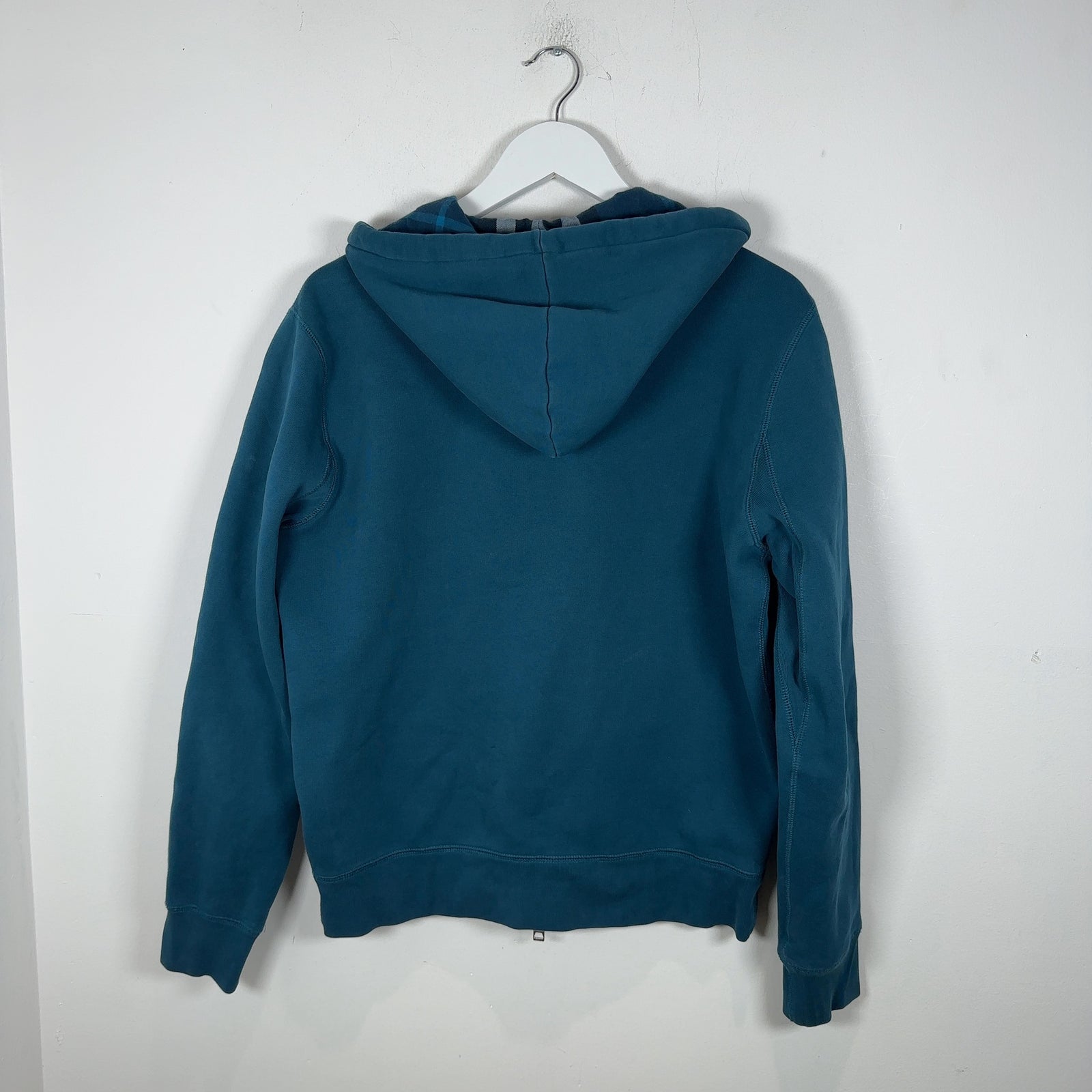Burberry Check Turquoise Zip Up Hoodie