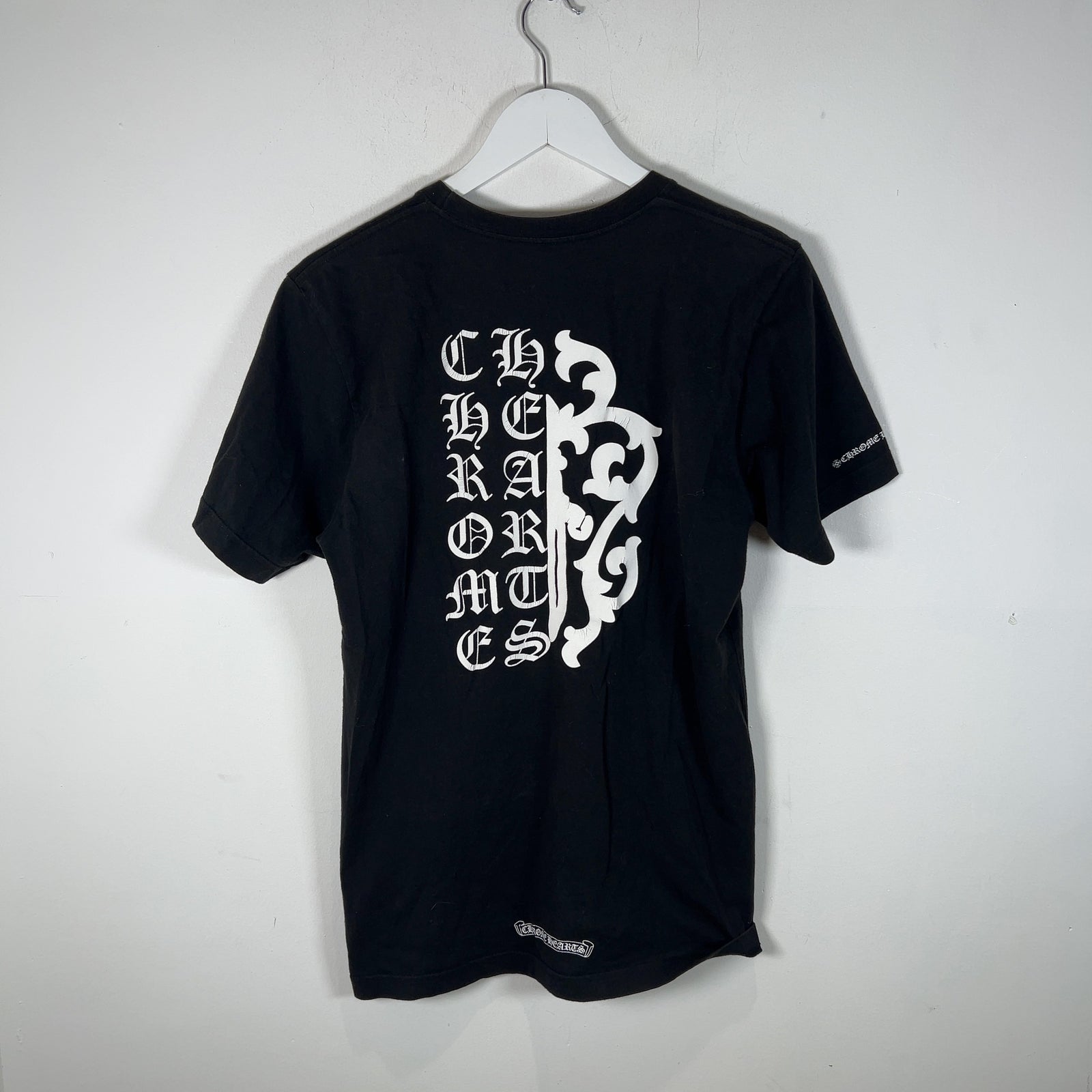 Chrome Hearts Split Spell Out Dagger Back Graphic T-Shirt