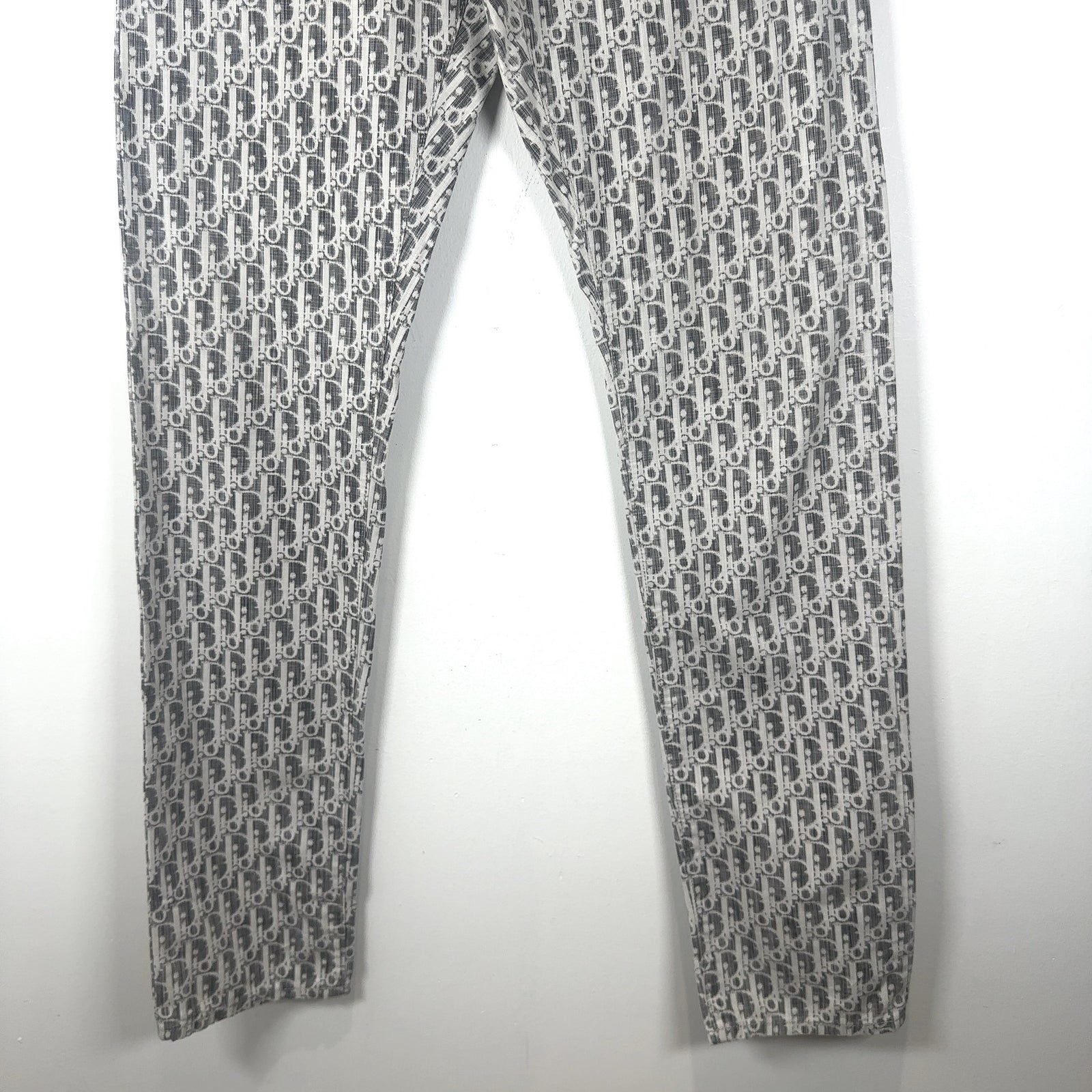 Dior Grey Jacquard Washed Denim Jeans