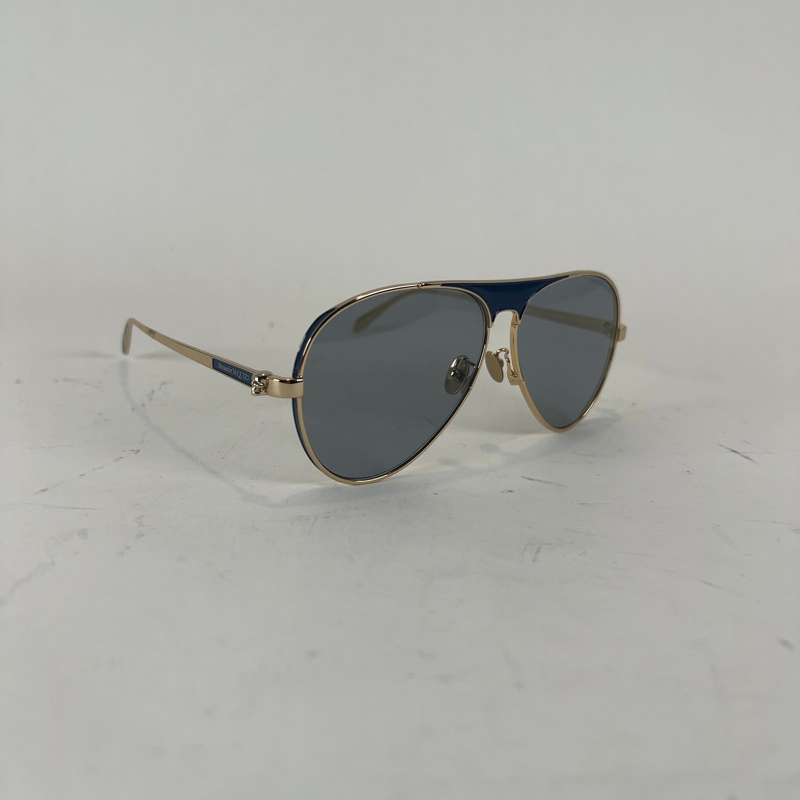 Alexander McQueen Enamel Aviator Sunglasses
