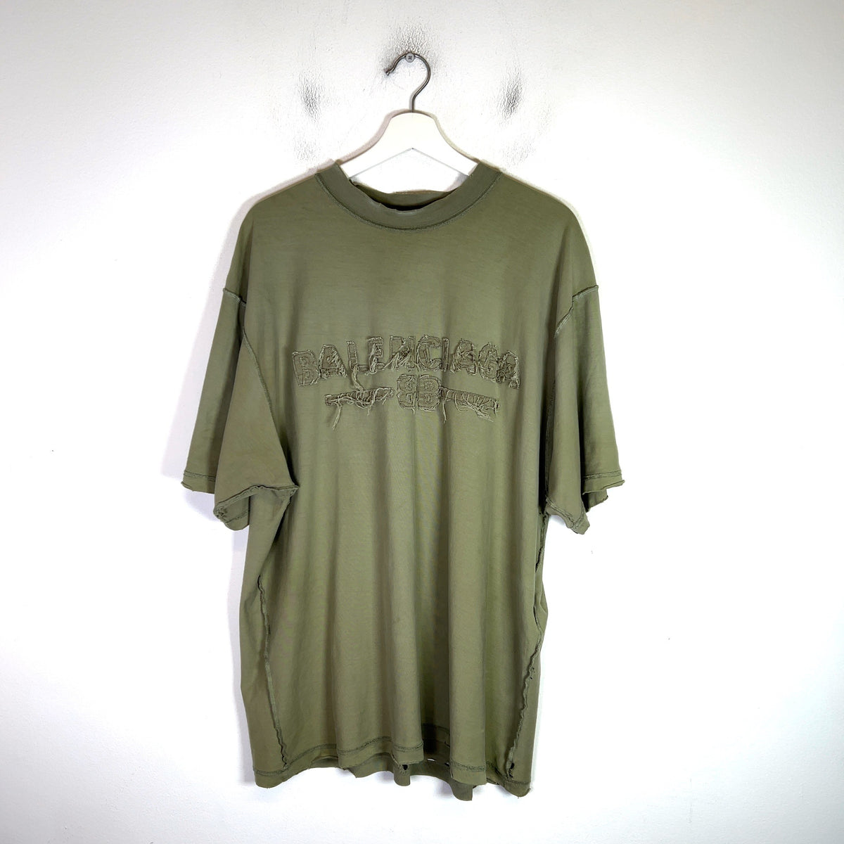 Balenciaga Inside Out Distressed Logo T-Shirt