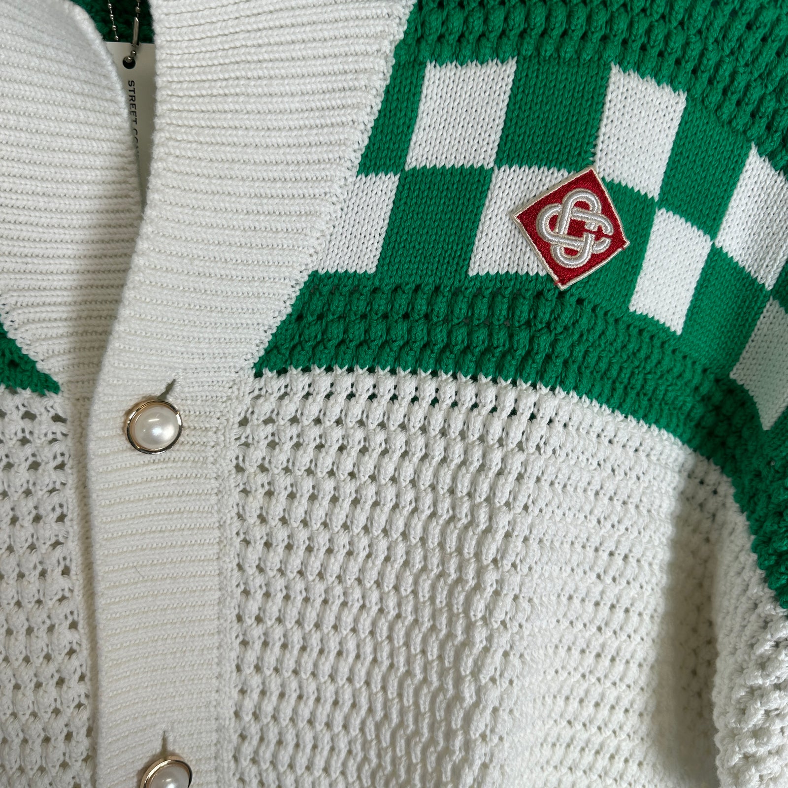 Casablanca Crochet Button Up Size M