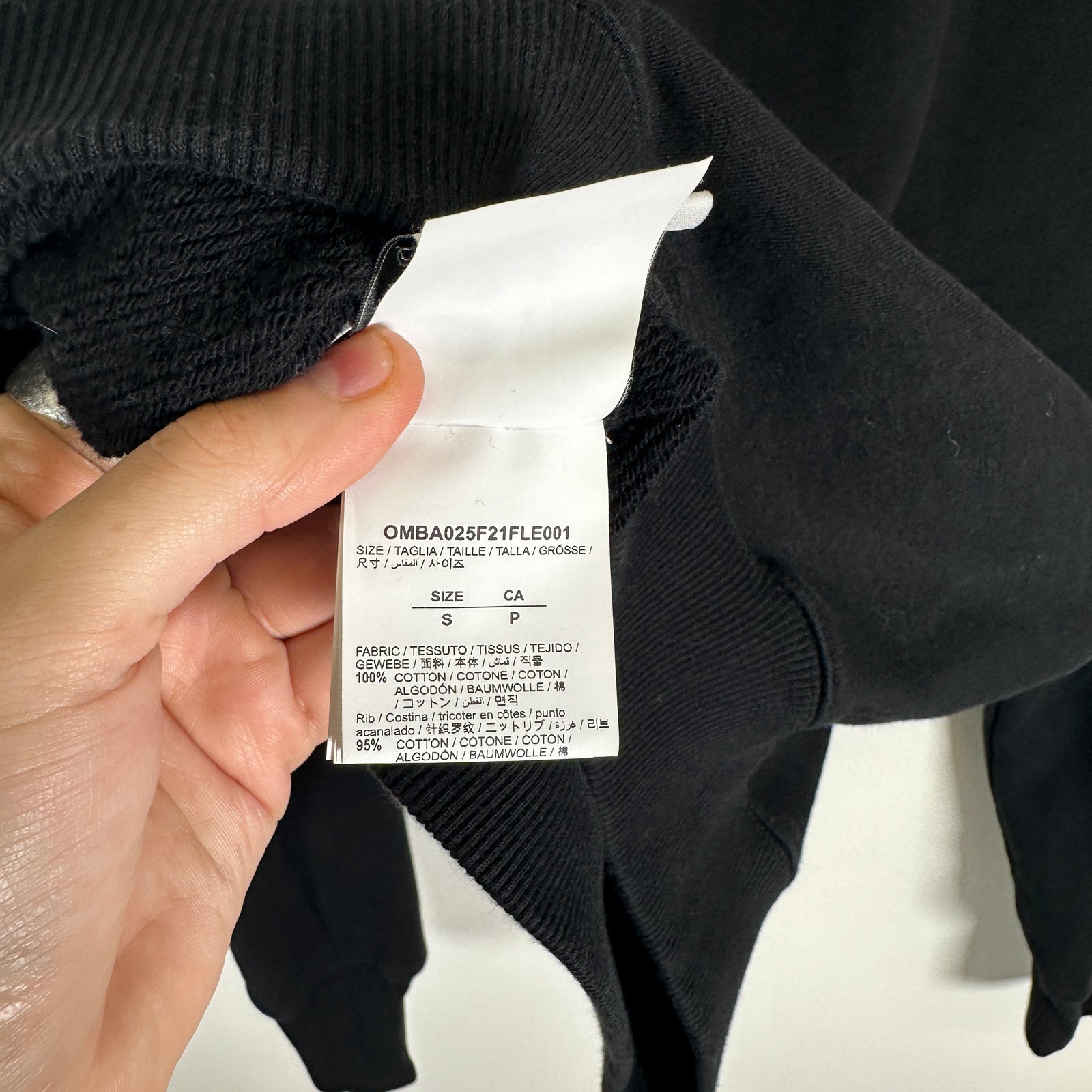 Off-White Black Front Graphic Sweatshirt Size S