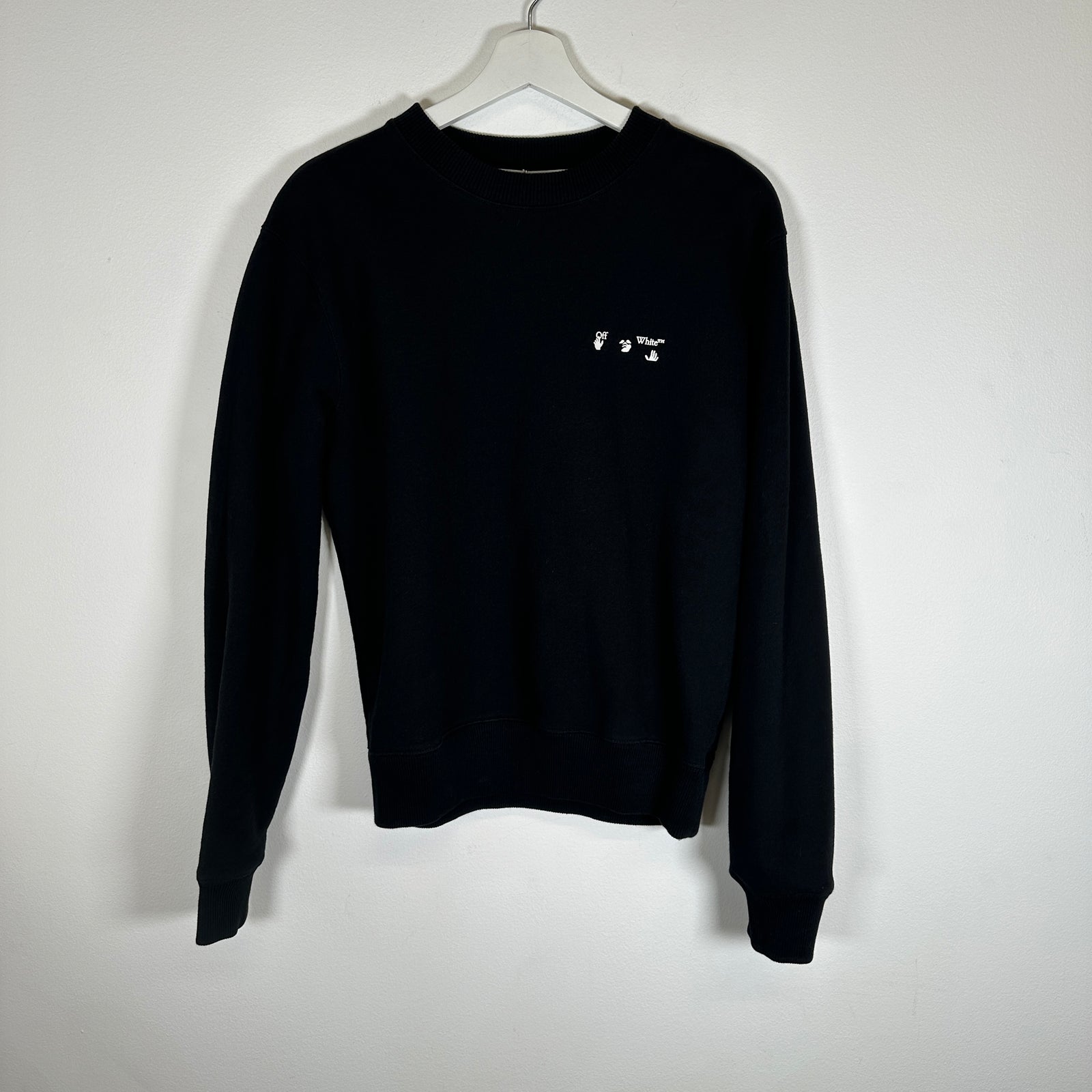 Off-White Black Front Graphic Sweatshirt Size S