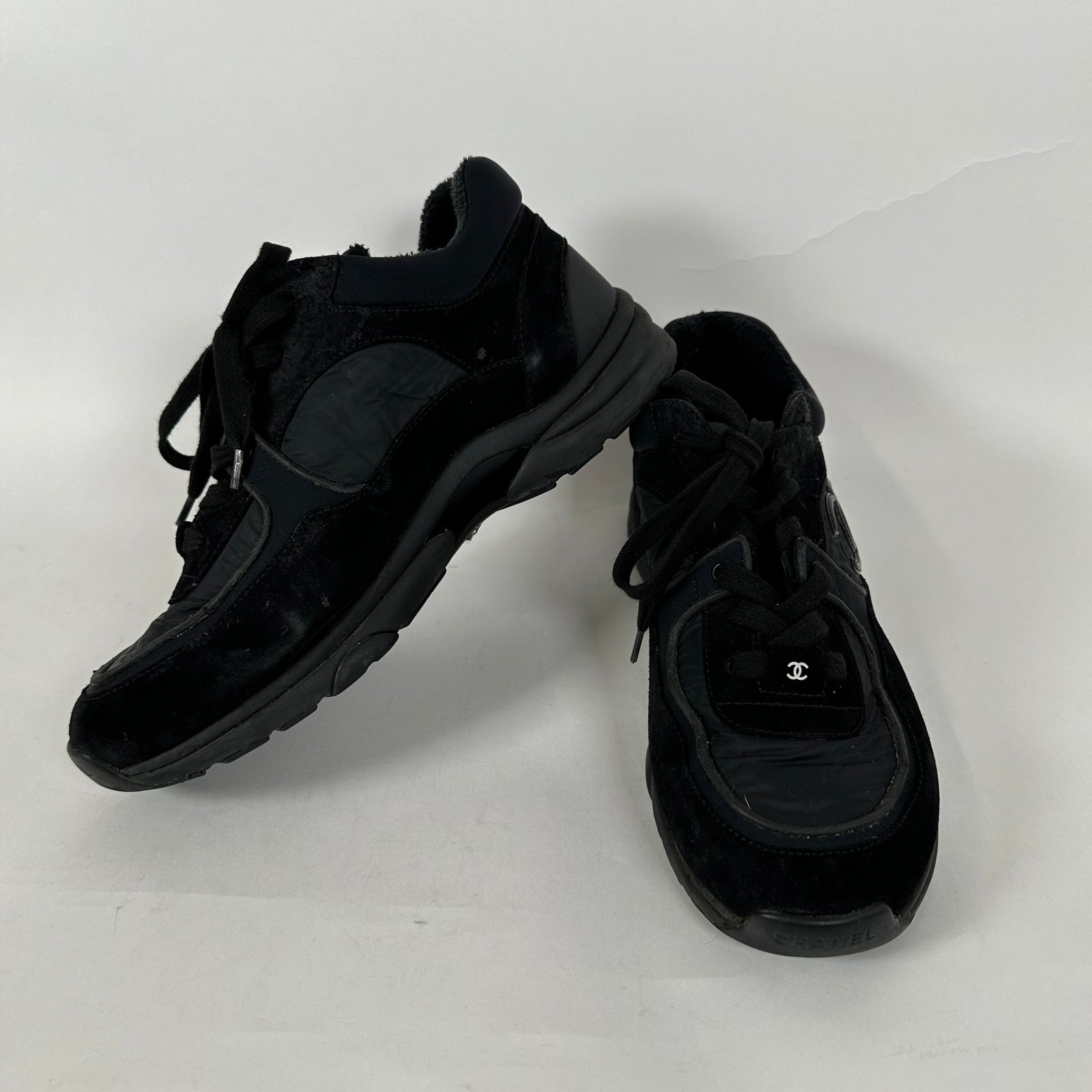 Chanel Tennis Trainer All Black Size 42
