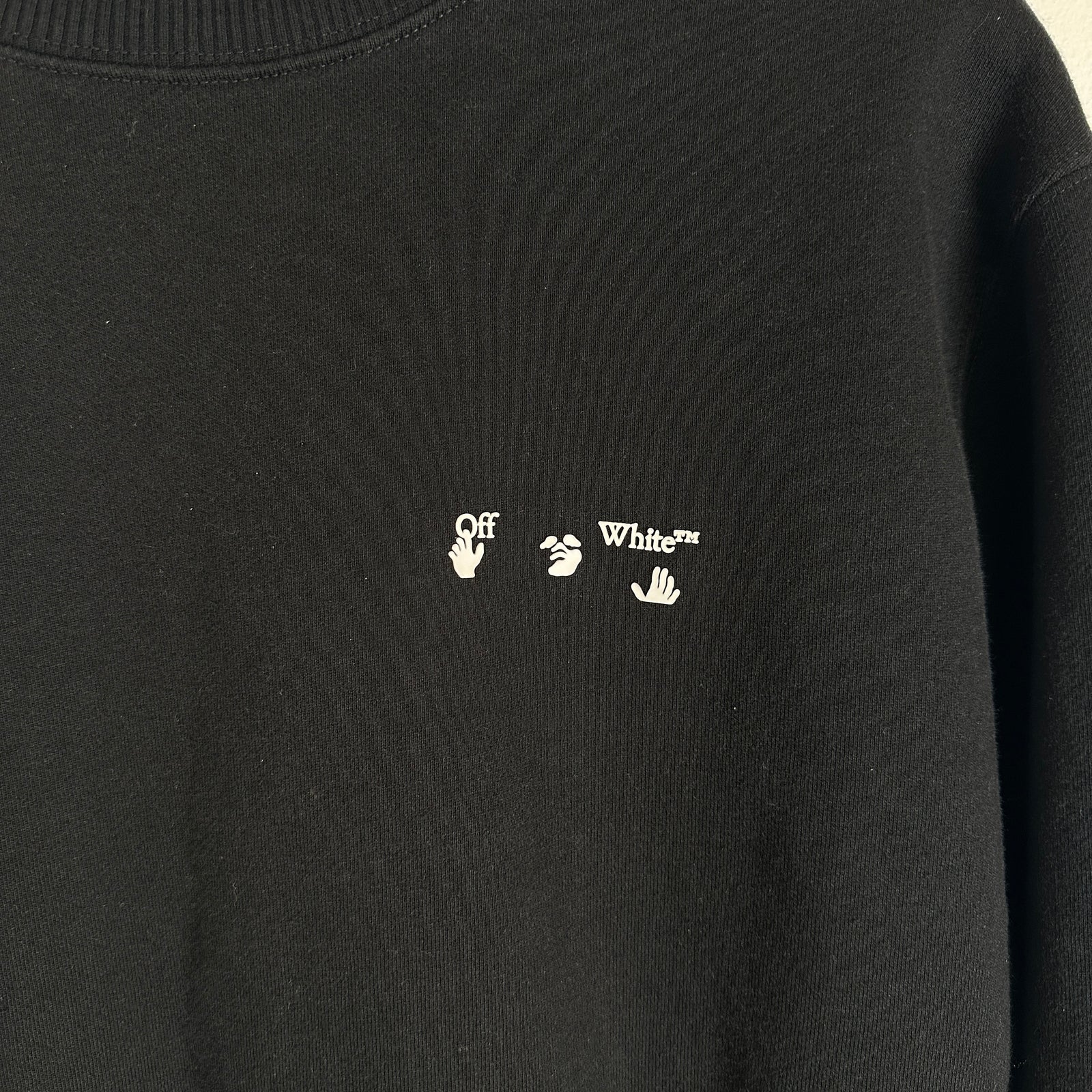 Off-White Black Front Graphic Sweatshirt Size S