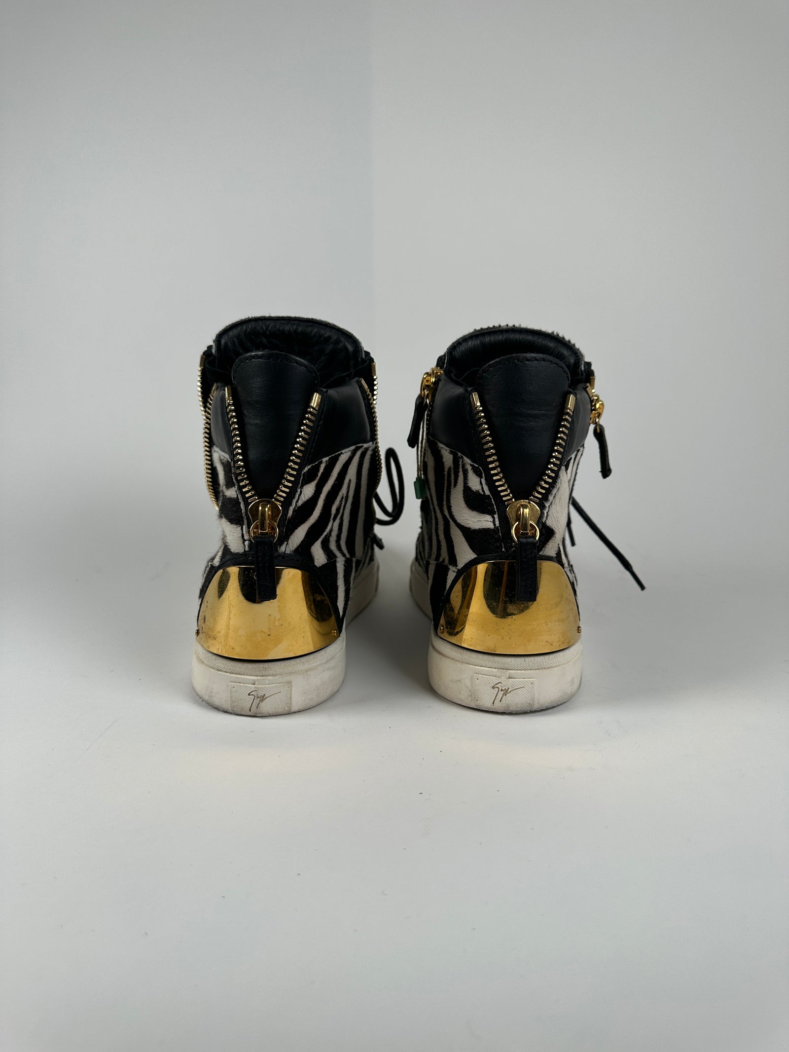Guiseppe Zanotti Zebra Ponyhair Hightops Size 7