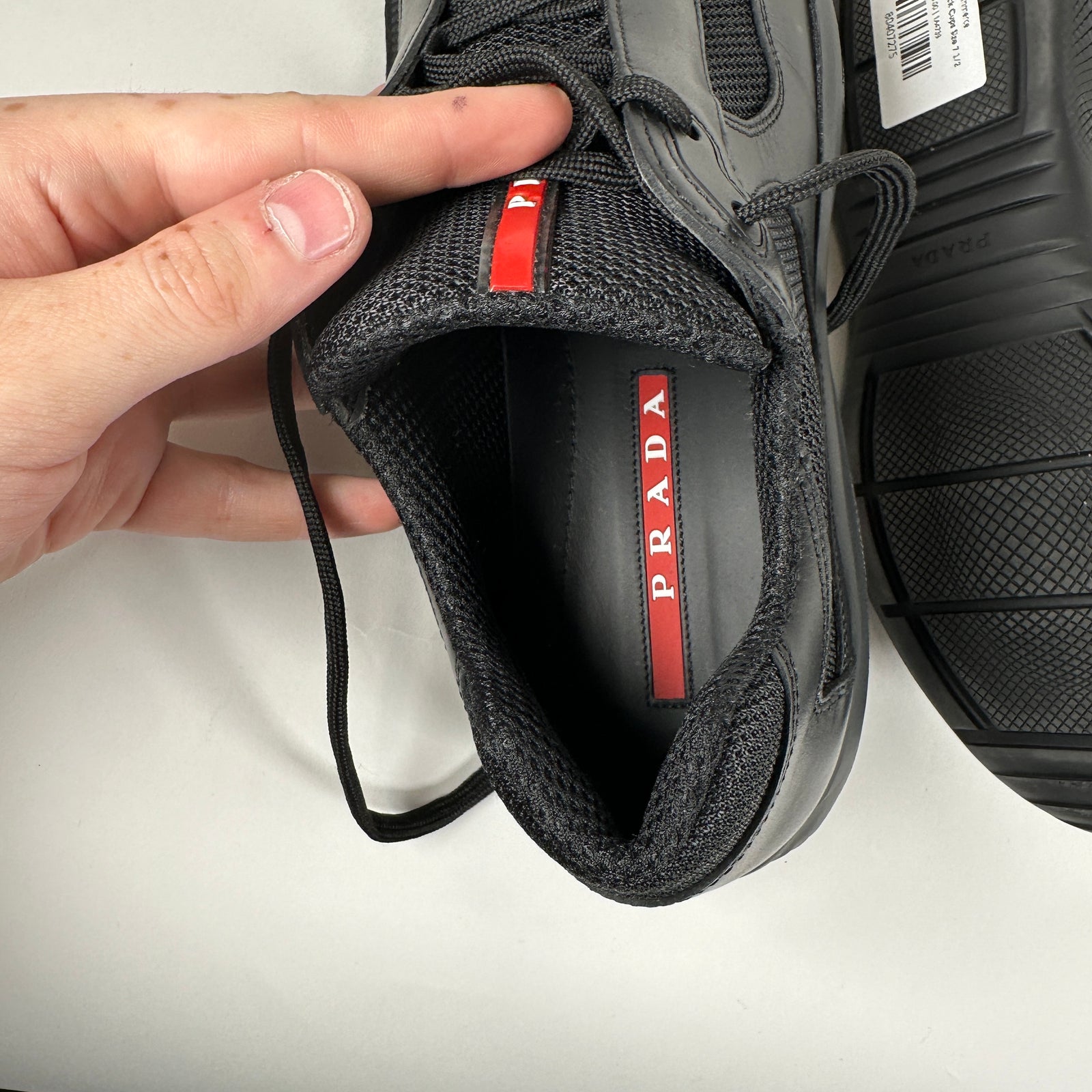Prada Triple Black Cups Size 7 1/2