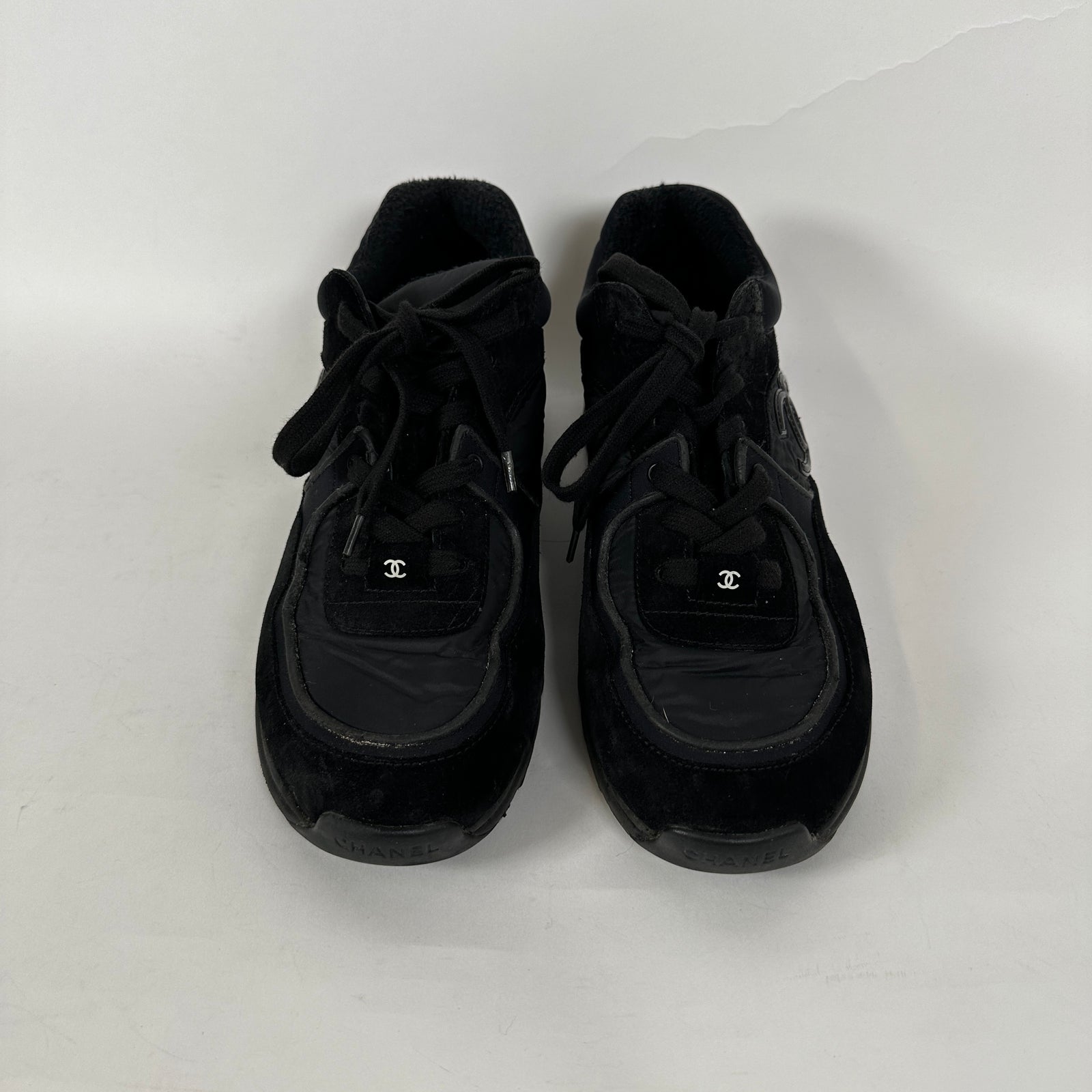 Chanel Tennis Trainer All Black Size 42