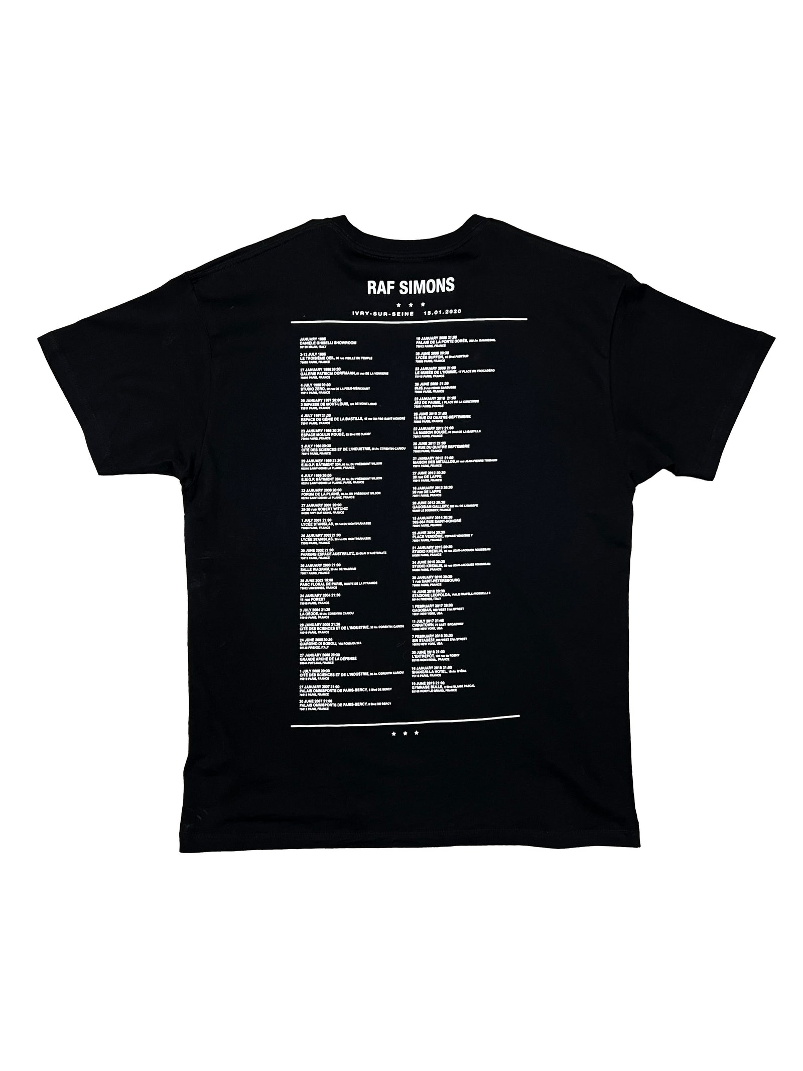 Raf Simons Black Tee Size Medium