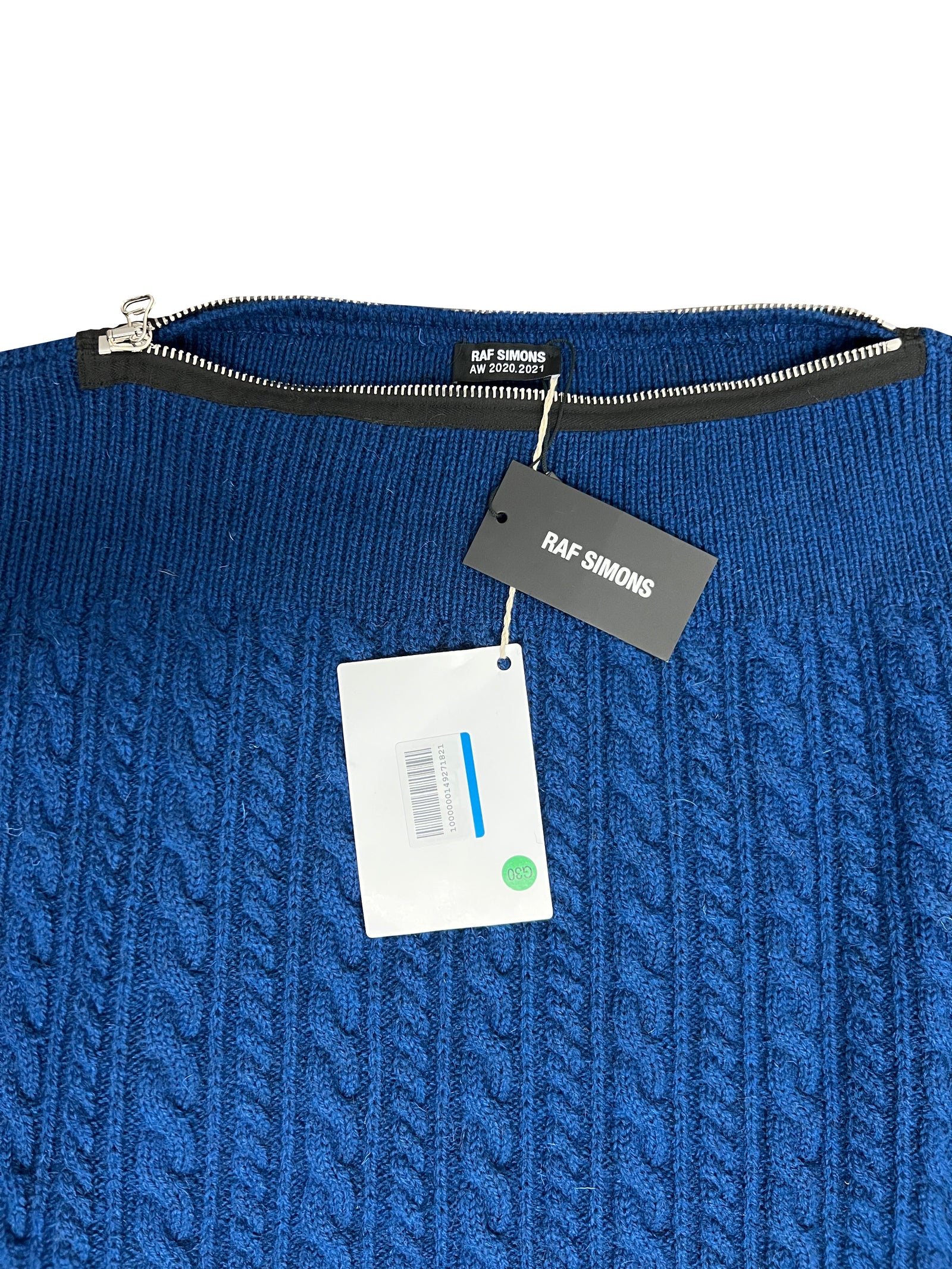 Raf Simons Heavy Knit Blue Sweater Size Small