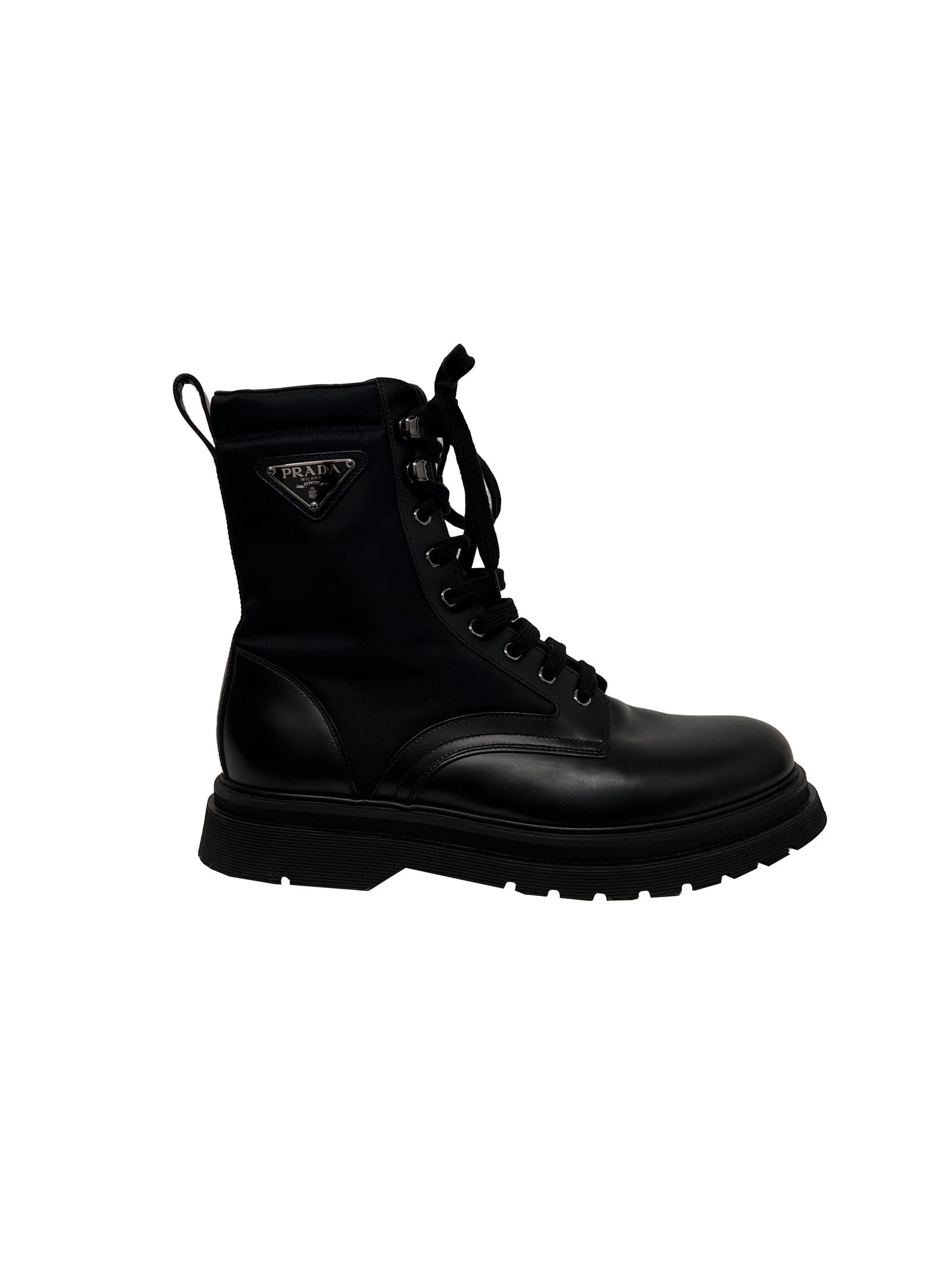 Prada Re-Nylon Technical Combat Boot Size 10.5