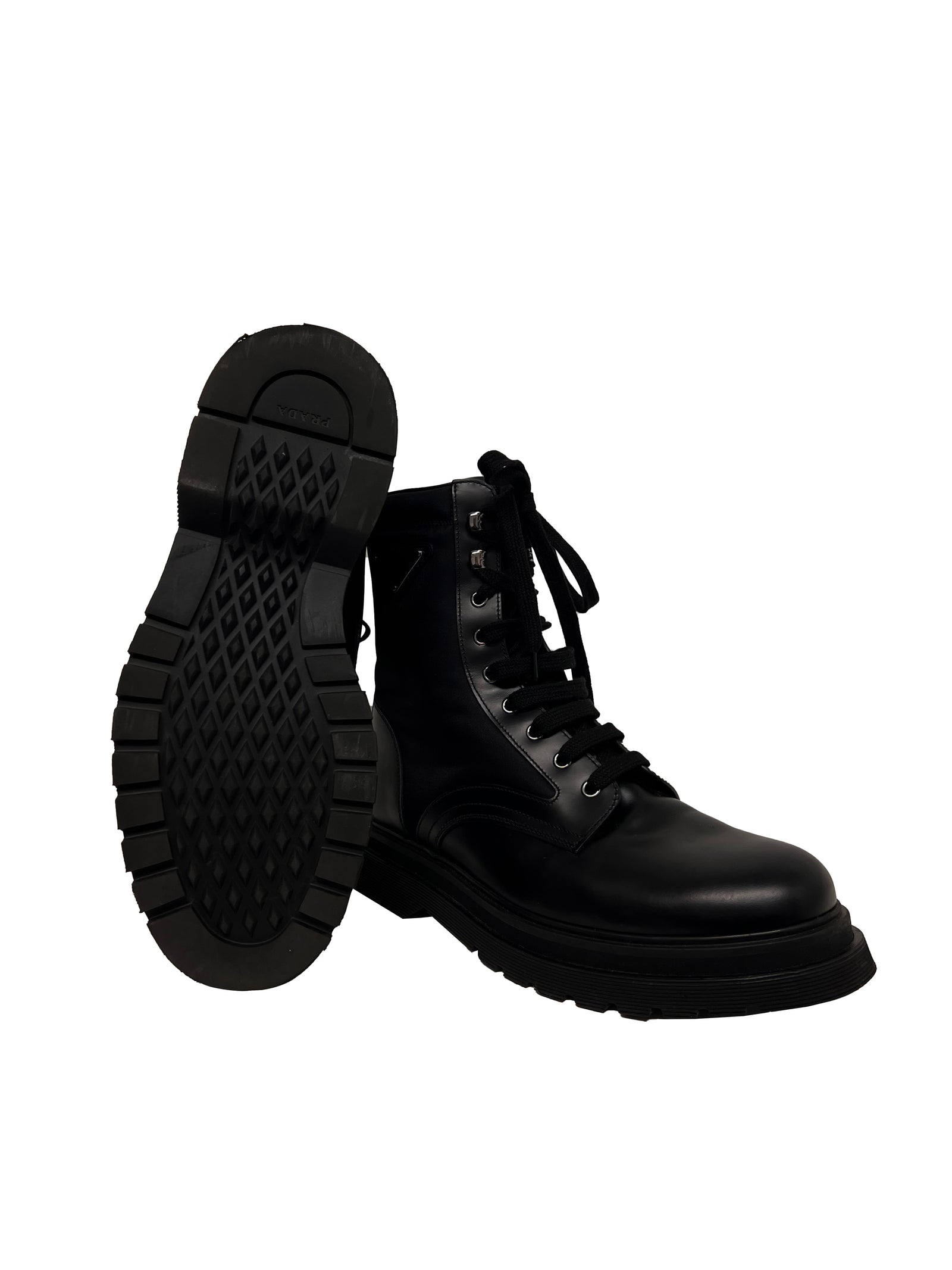 Prada Re-Nylon Technical Combat Boot Size 10.5