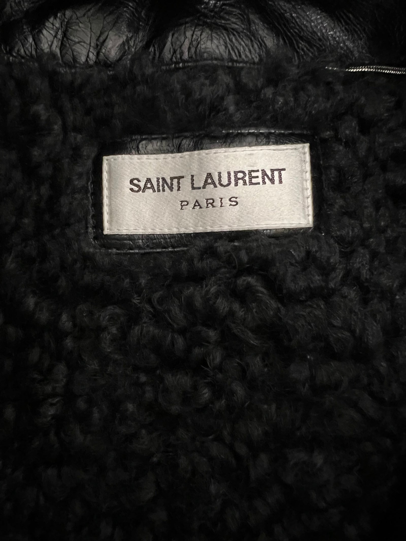 Saint Laurent Sherpa Aviators Leather Jacket Size Small