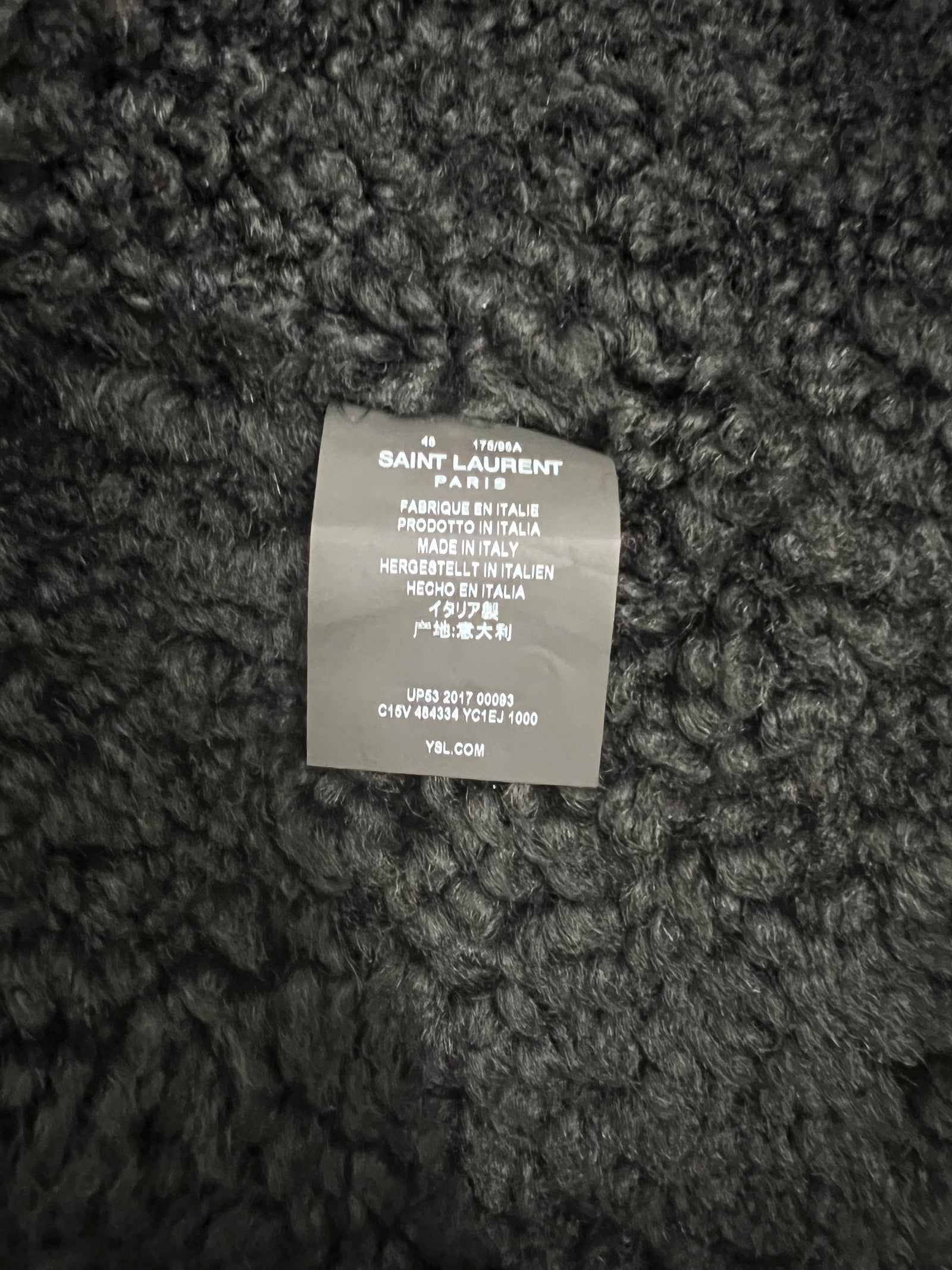 Saint Laurent Sherpa Aviators Leather Jacket Size Small