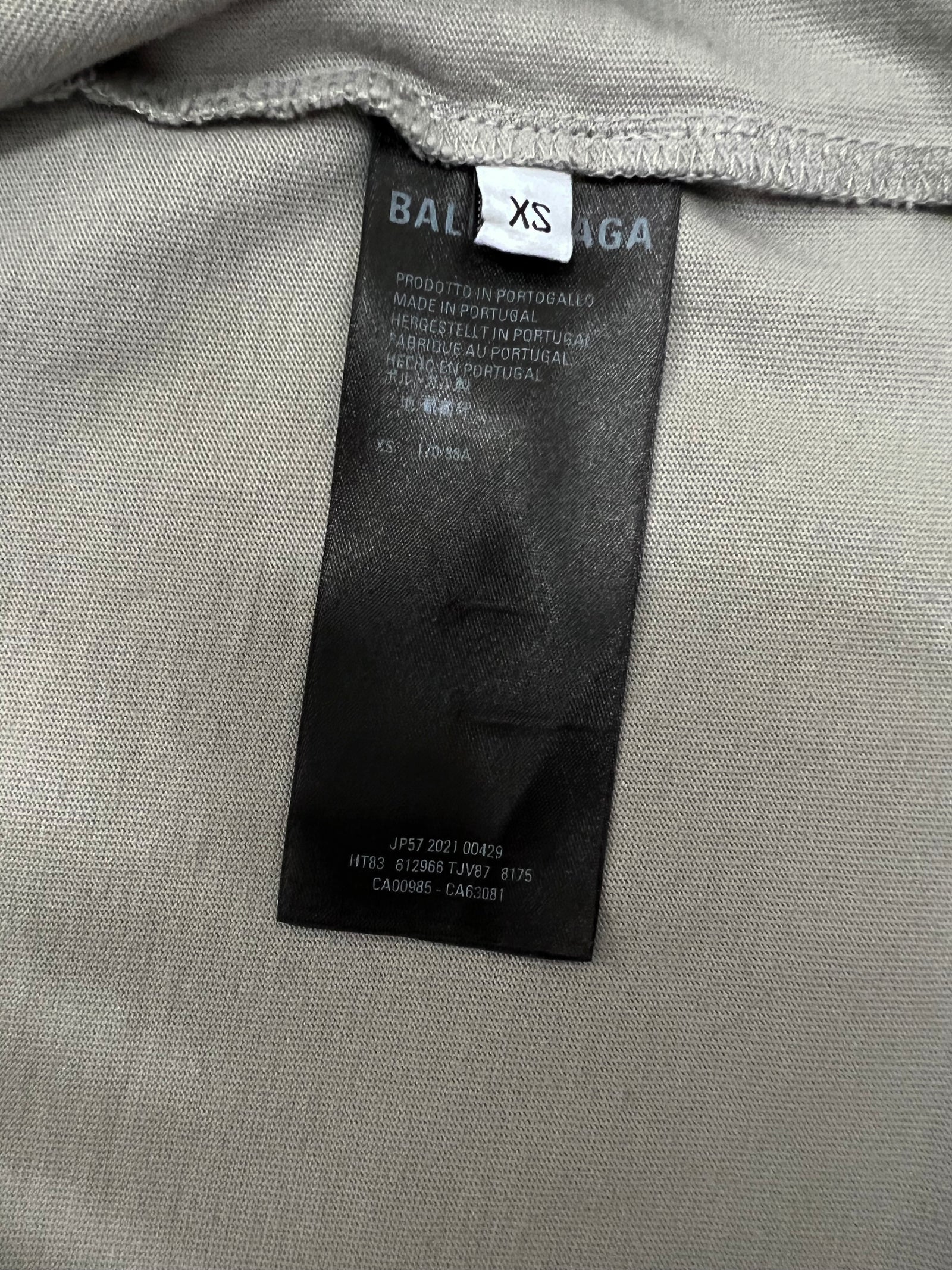 Balenciaga Logo Neutral Grey Size M T-Shirt