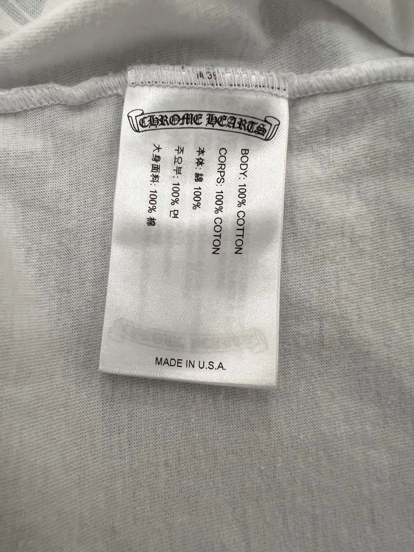 Chrome Hearts Back Spellout Logo 2XL T-Shirt
