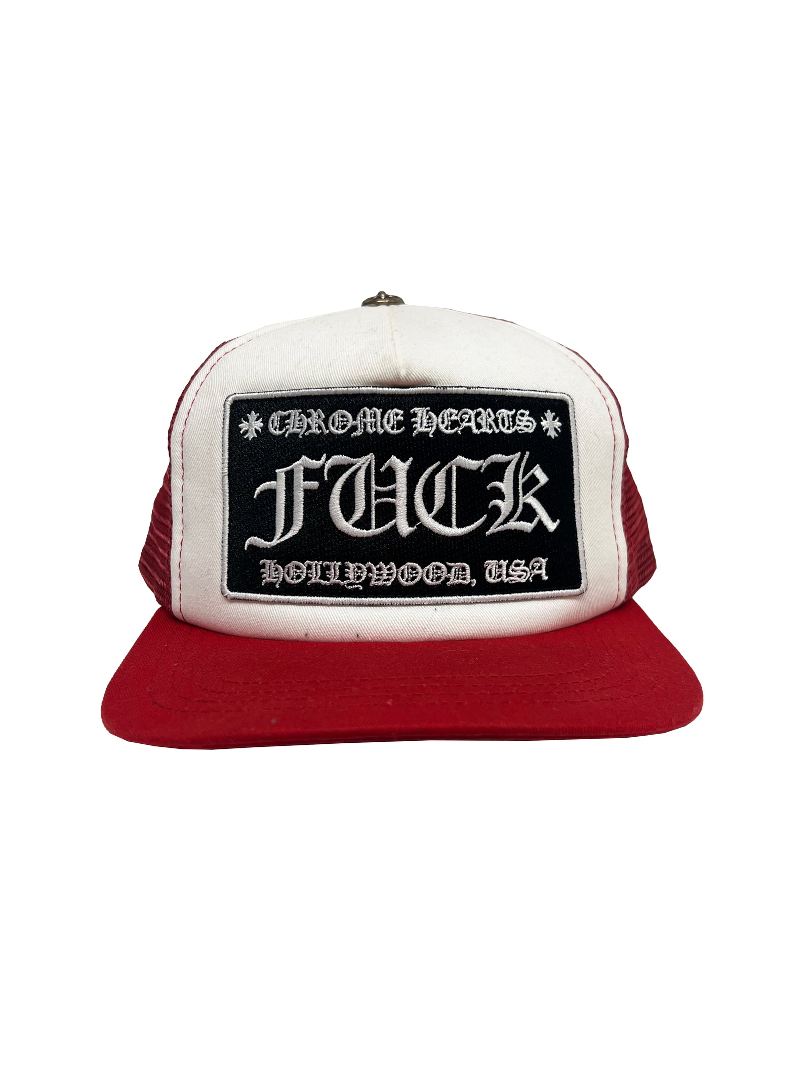 Chrome Hearts Red 'FUCK' Trucker