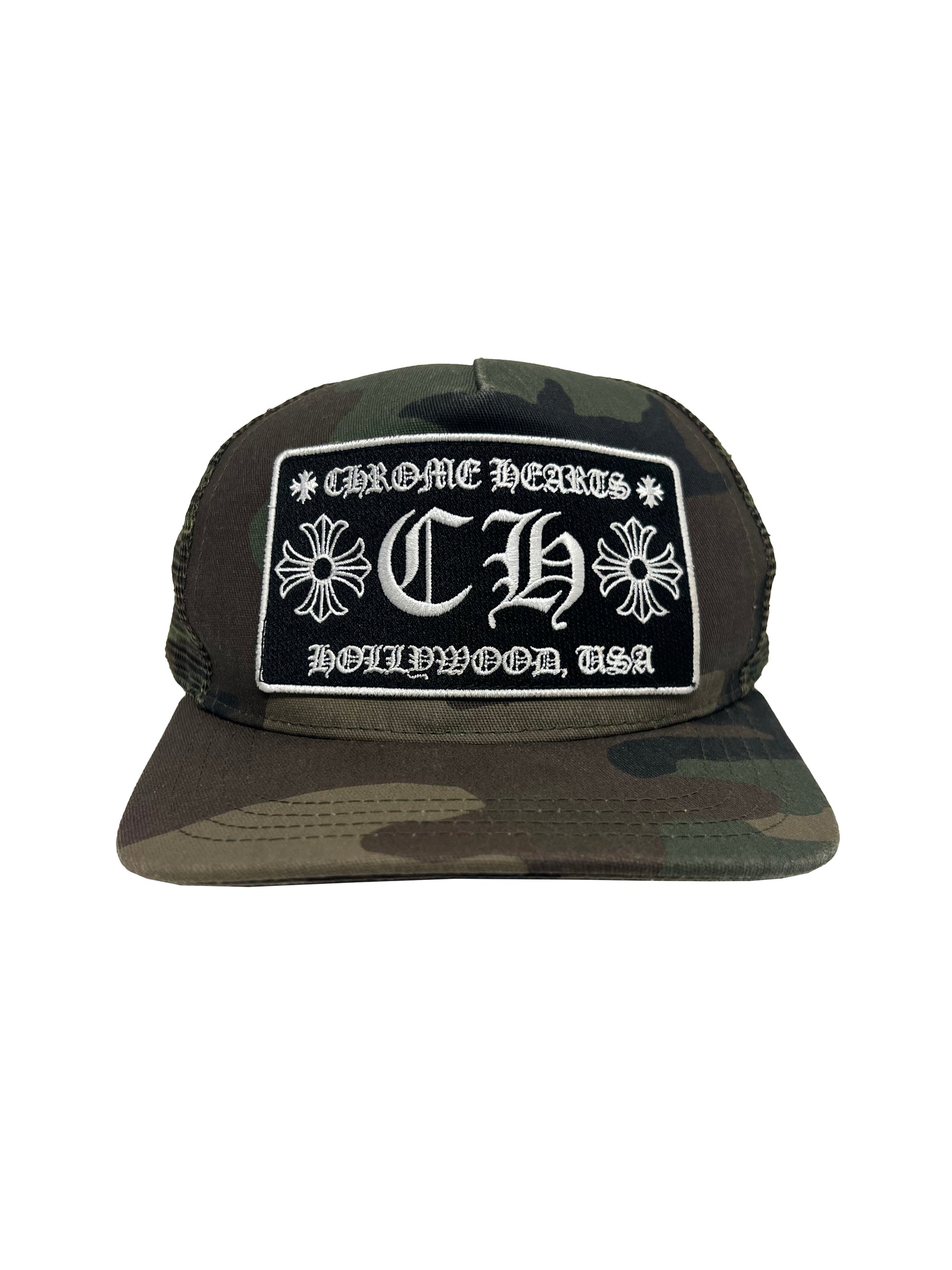 Chrome Hearts CH Camo Trucker Hat