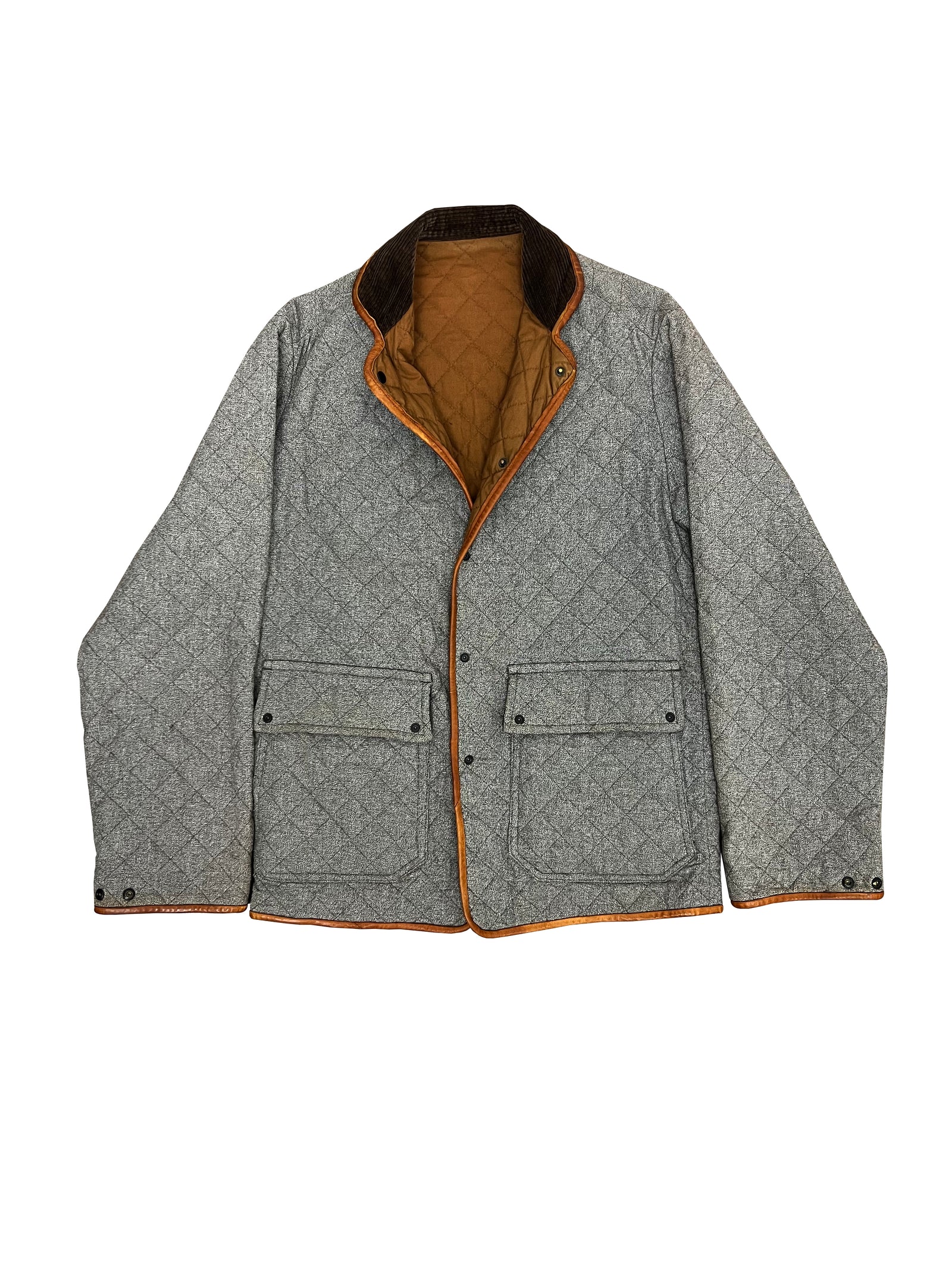 Kapital Diamond Quilted Grey Coat Size L