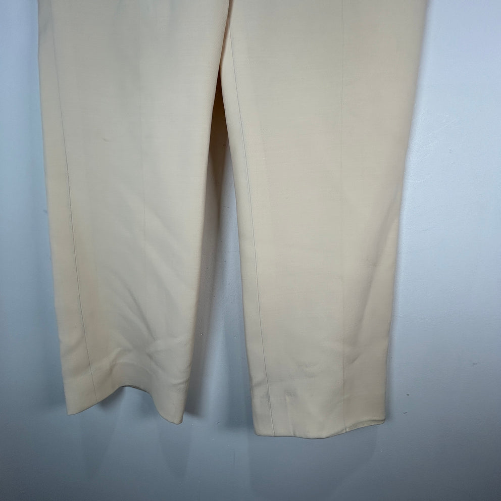 Loro Piana Virgin Wool Khaki Trousers Size 46