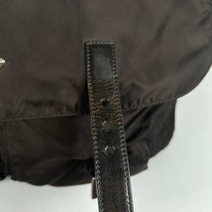 Prada Brown Messenger Buckle Bag