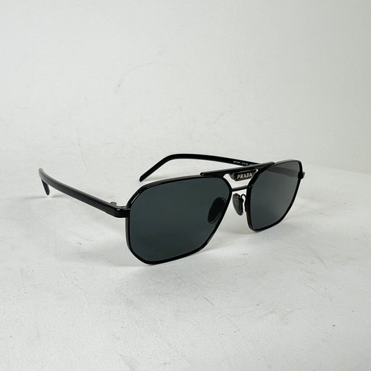 Prada Black Polarized Square Sunglasses