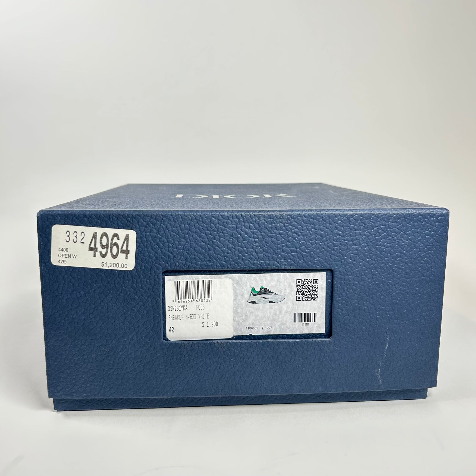 Dior B22 White/Green Sneaker Size 42