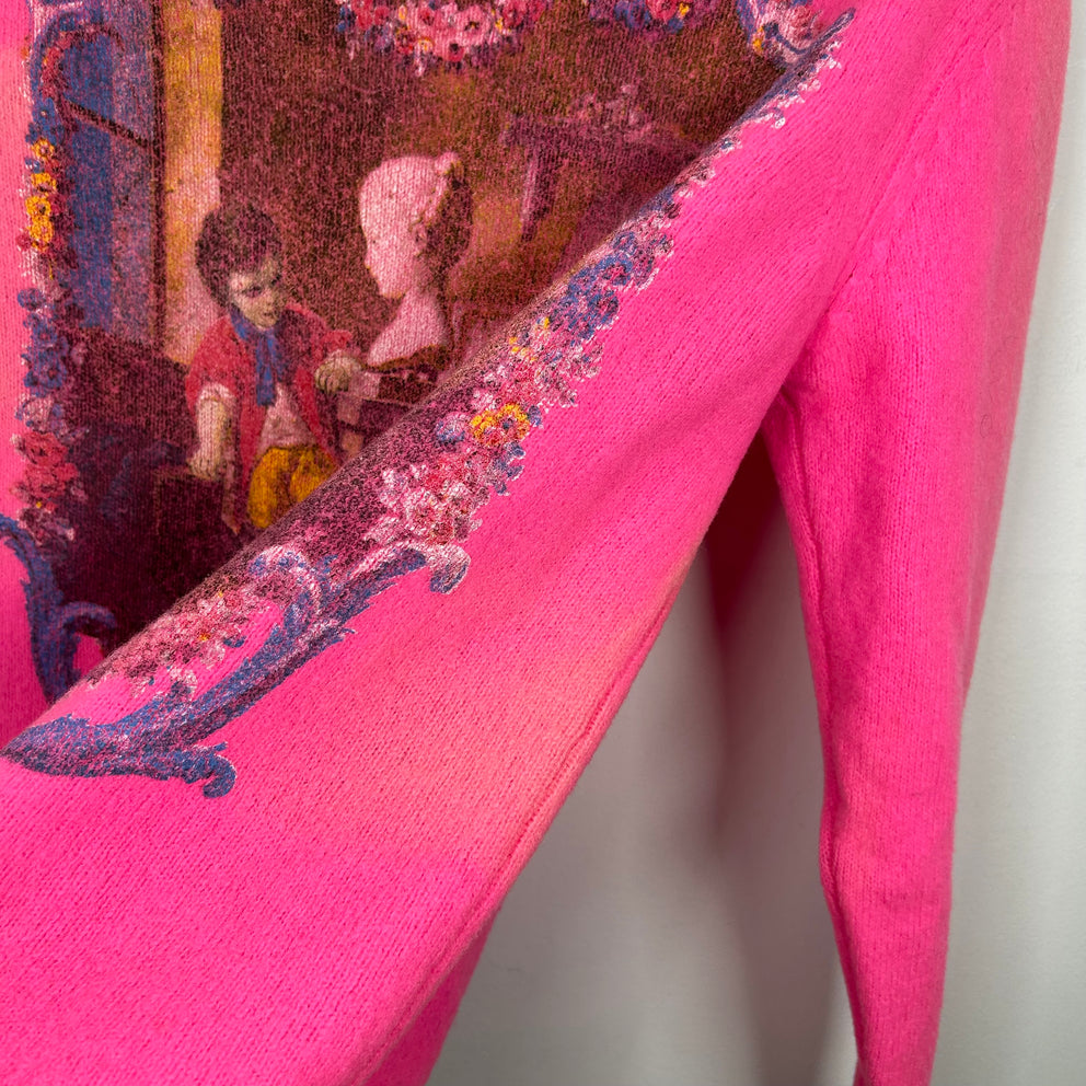 Vivienne Westwood Pink Graphic Knit Sweater Size M