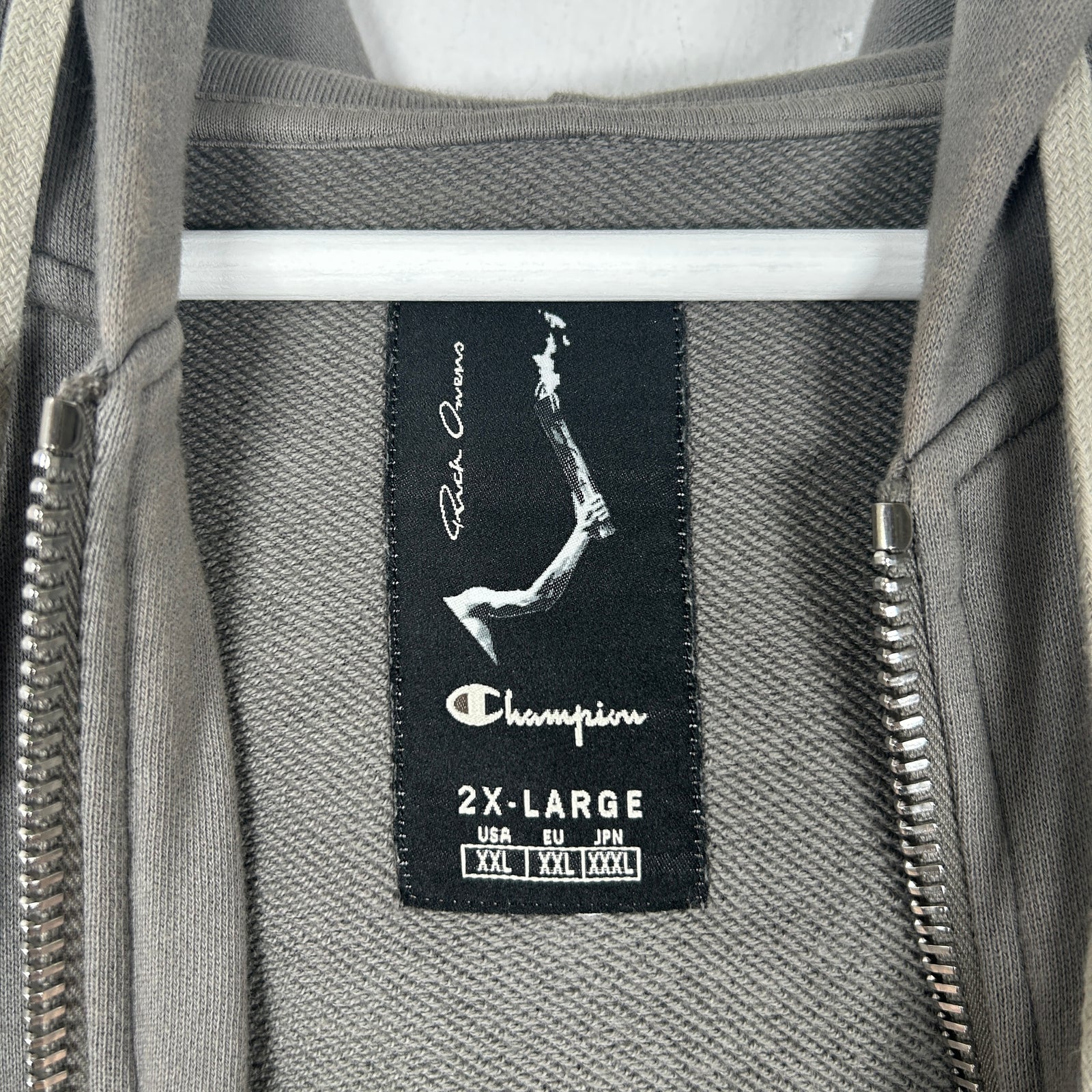 Rick Owens DRKSHDW x Champion Jason Dust Hoodie Size XXL