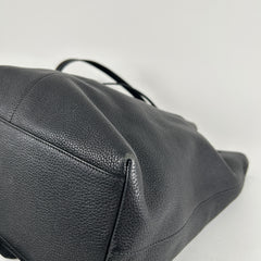 The Row Black Leather Bucket 10 Backpack