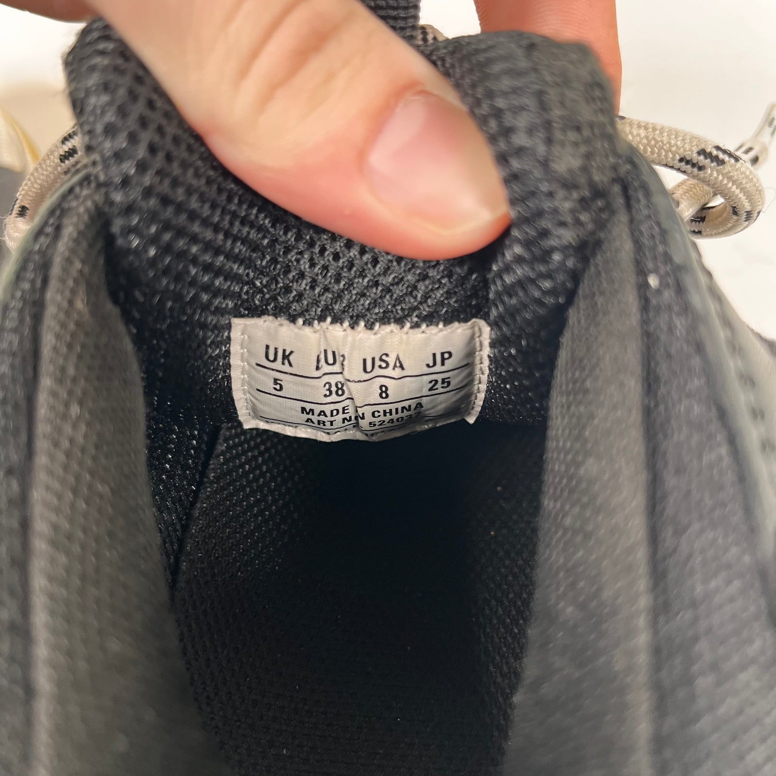 Balenciaga Black/Red Triple S Sneakers Size 38