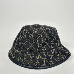 Gucci Dark Brown GG Denim Bucket Hat