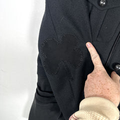 Number (N)ine AW06 'NOIR' Black Leather Hybrid Wool Napoleon Jacket Size 2
