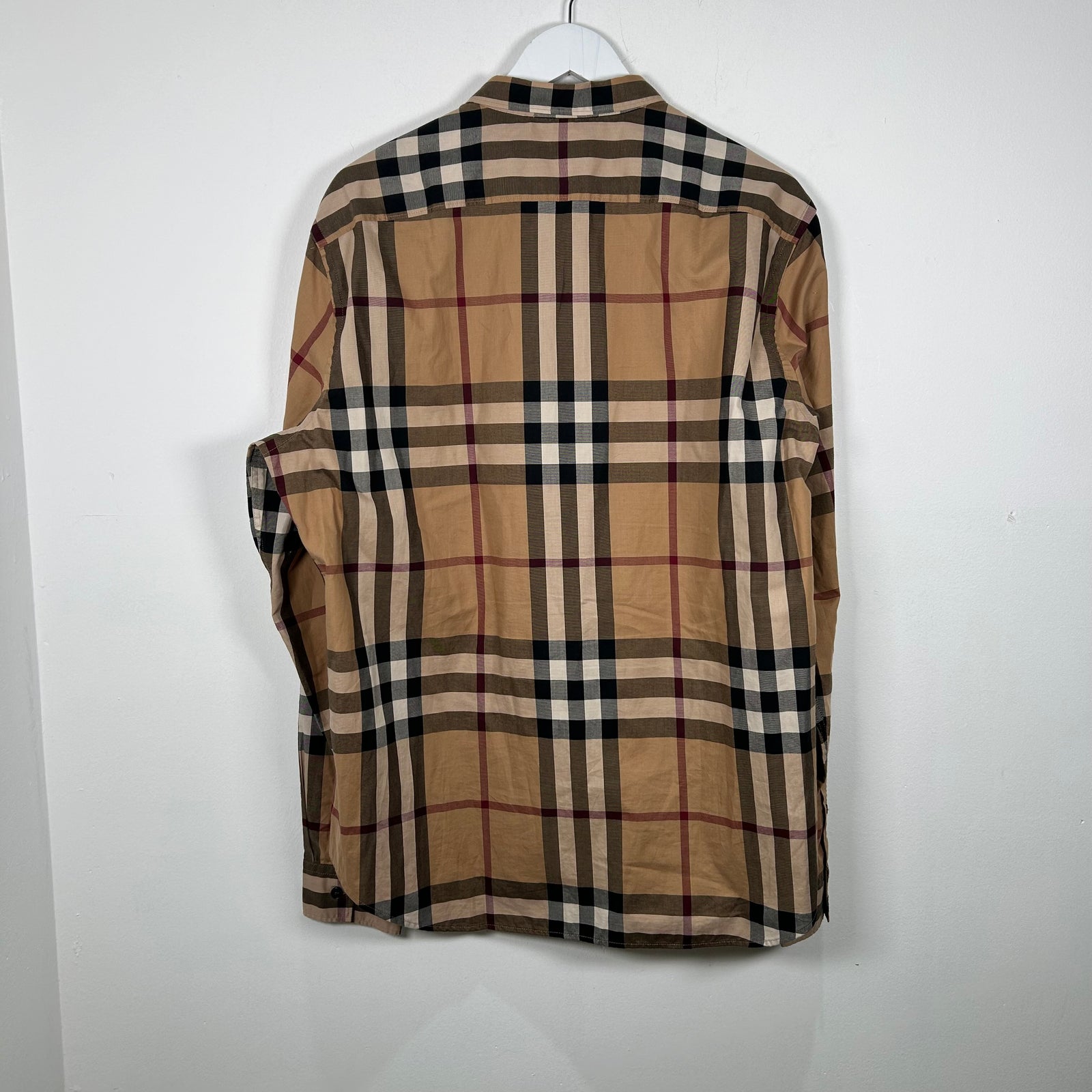 Burberry Brit Plaid Print Button-Up Dress Shirt Size XL