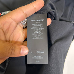 Saint Laurent Paris Black Basic Logo T-Shirt Size L