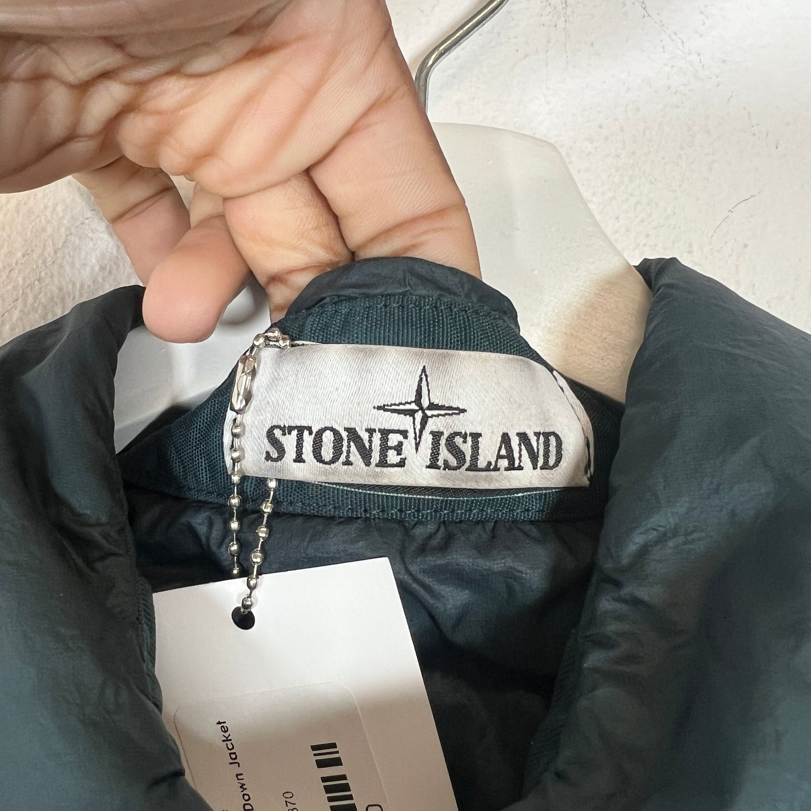 Stone Island Blue Micro Yarn Down Jacket Size L
