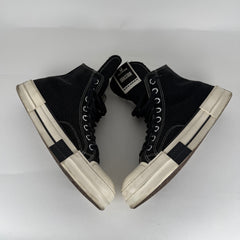 Rick Owens DrkShdw 'Drkstar' Black Hightop Converse Size 9