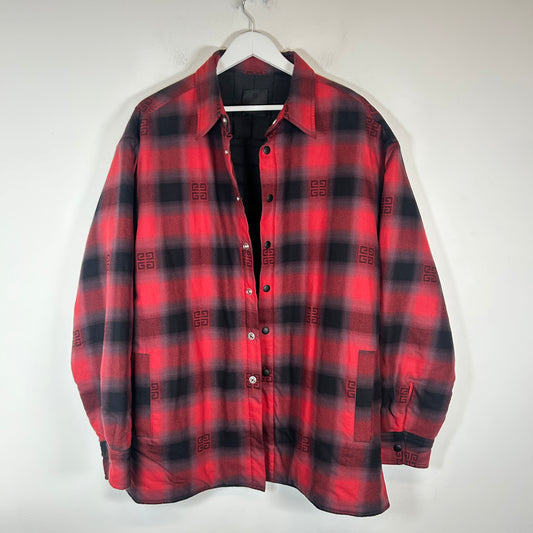 Givenchy 4G Plaid Quilted Jacket Size 42